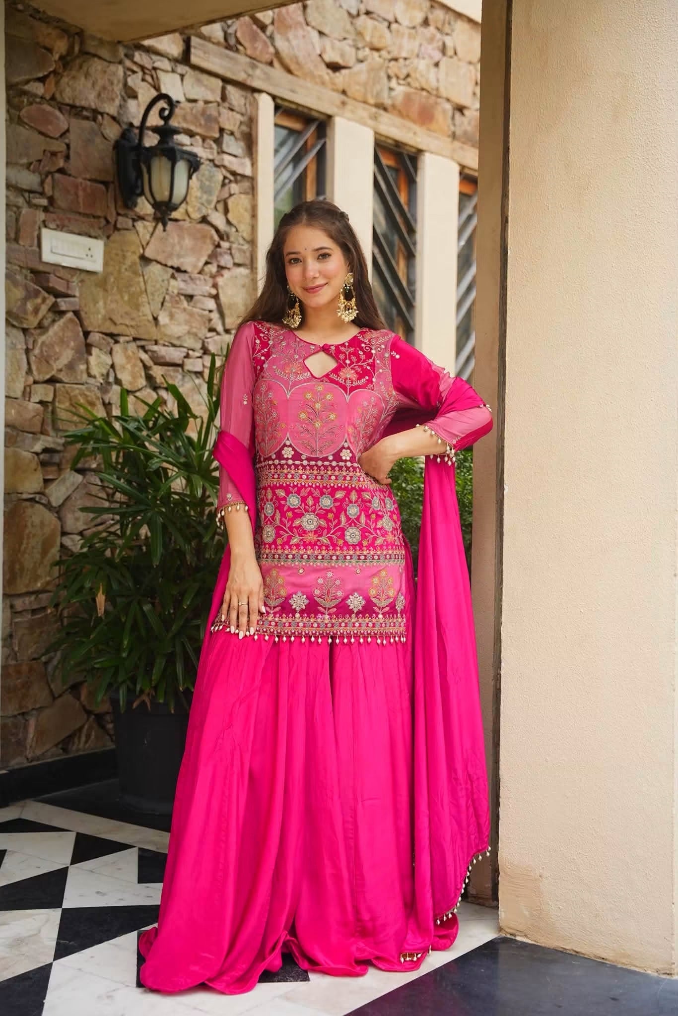 Avelika Glow Heavy Embroidered Kurta Set
