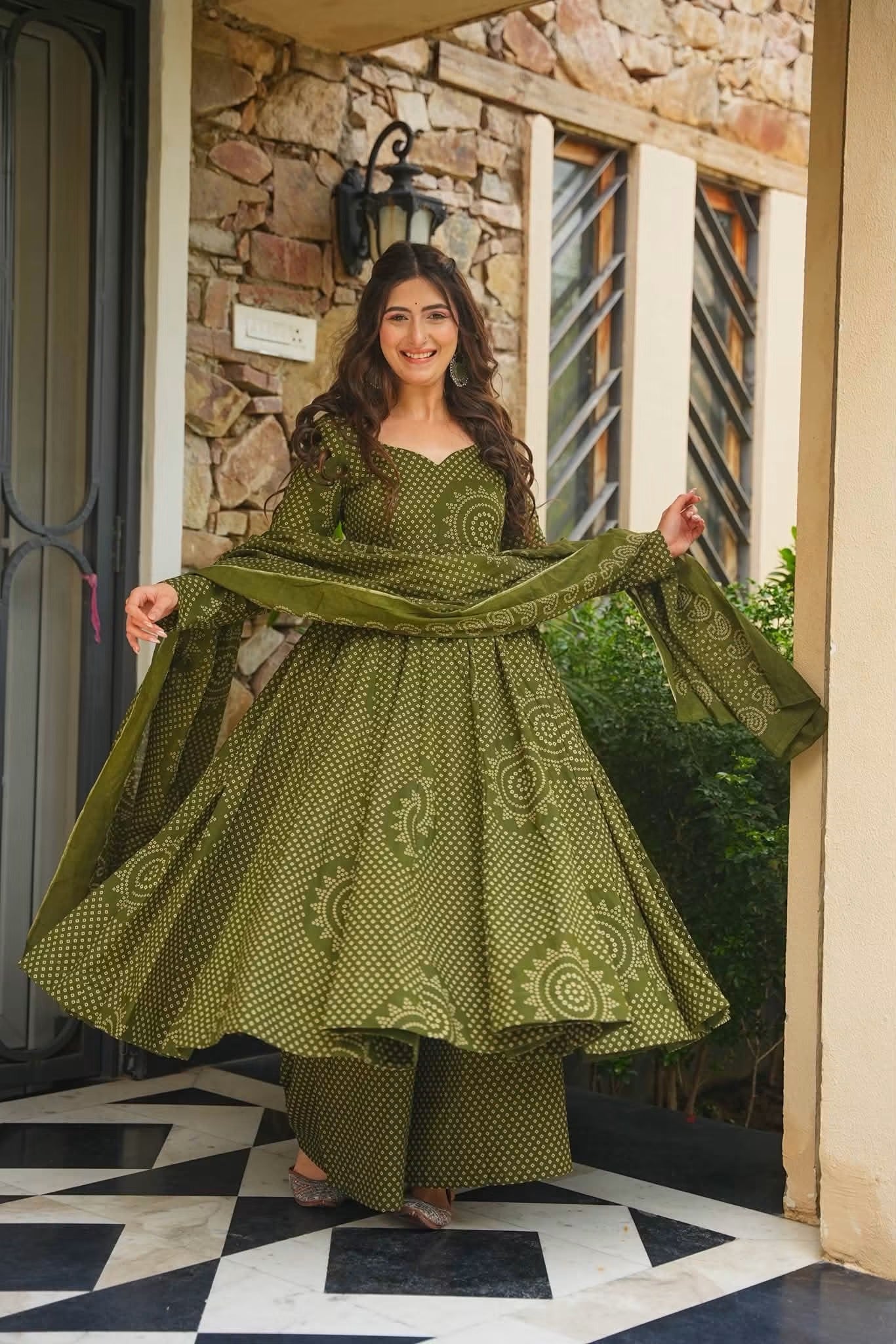Chitraya Cotton Anarkali Suit Set