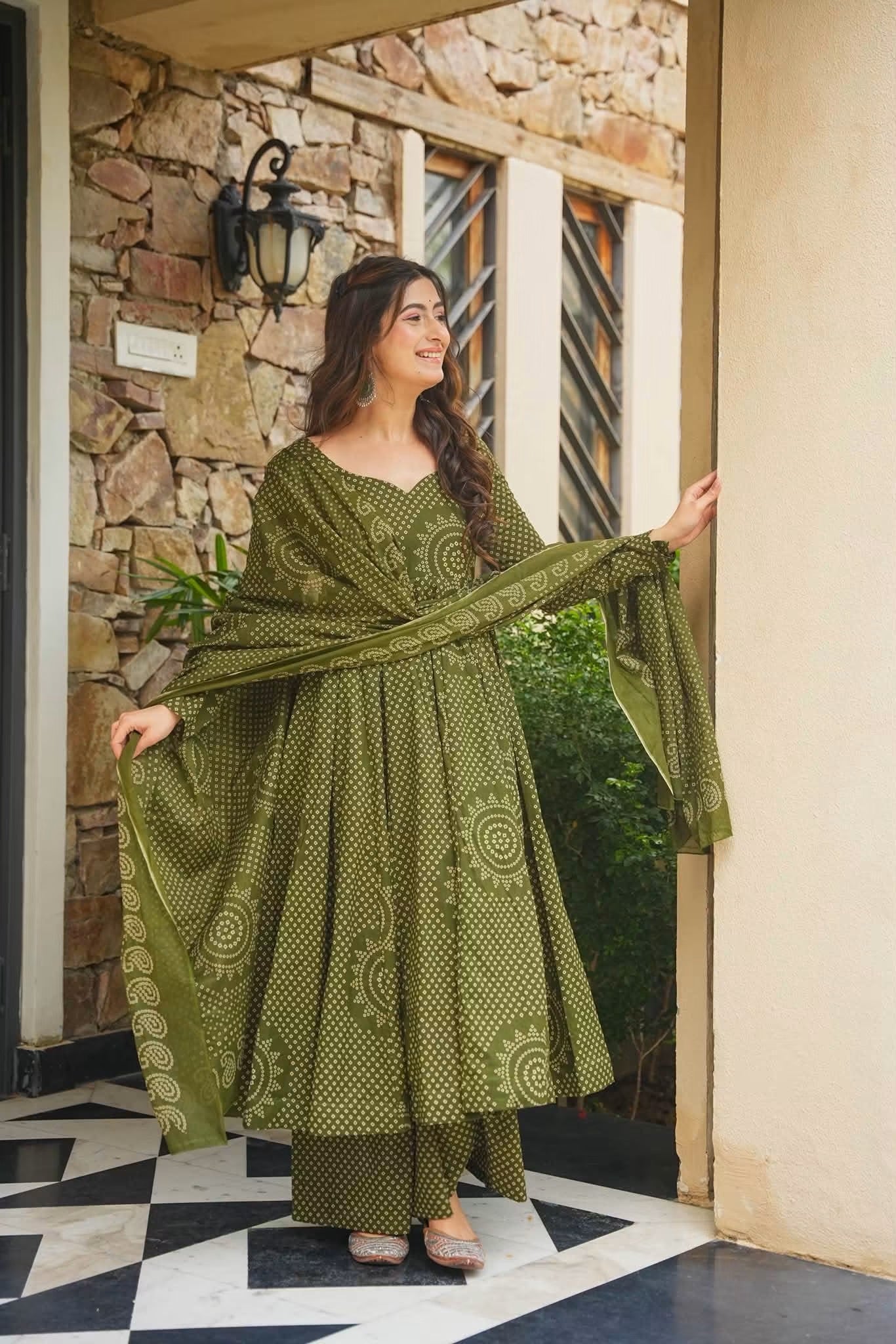 Chitraya Cotton Anarkali Suit Set