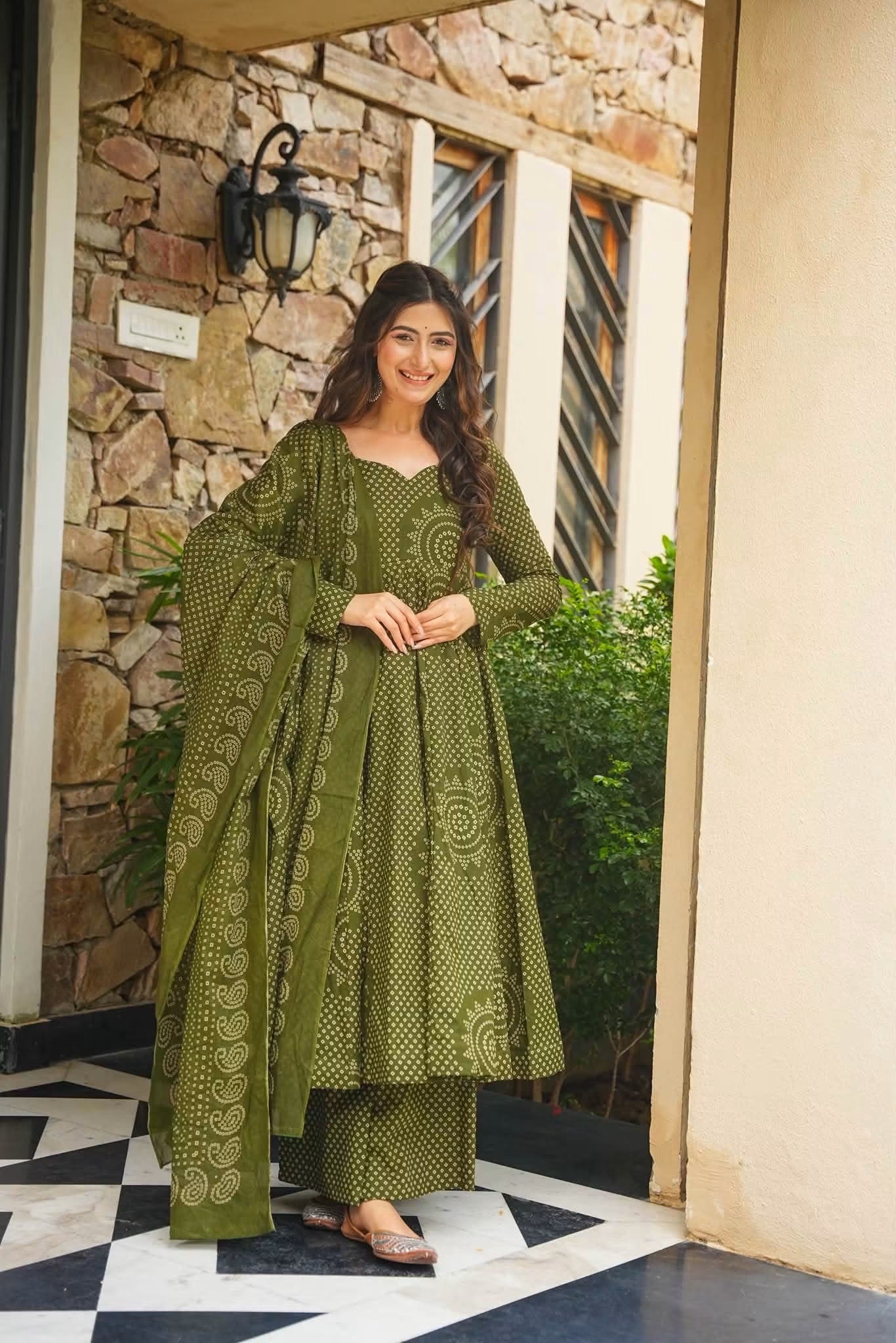 Chitraya Cotton Anarkali Suit Set