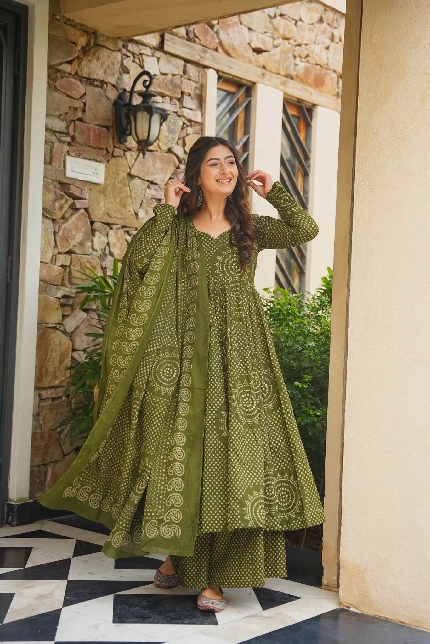 Chitraya Cotton Anarkali Suit Set