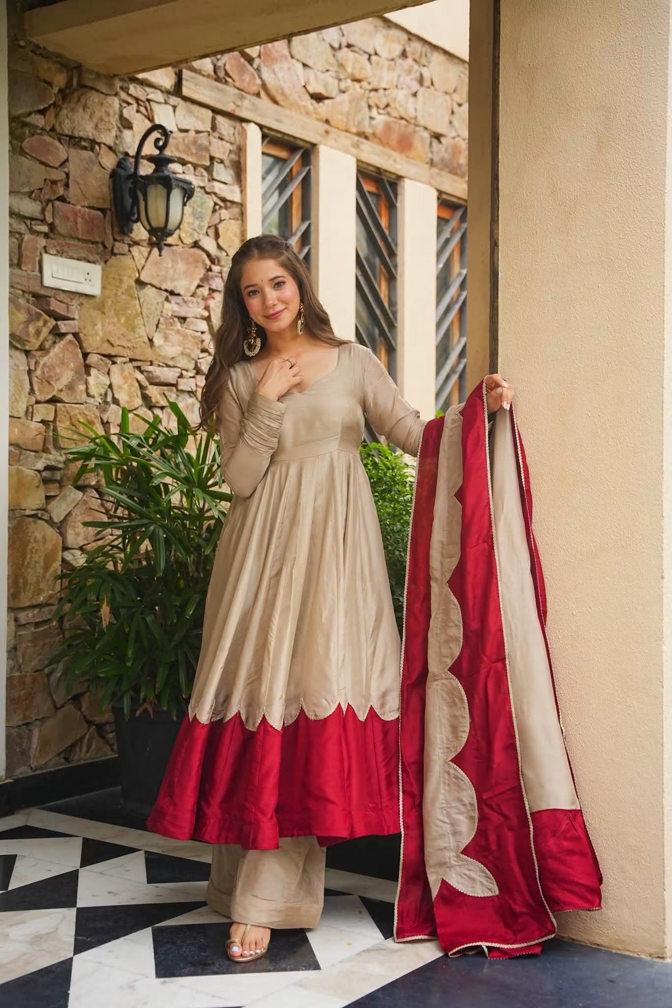 Evara Bloom Heavy Anarkali Suit Set