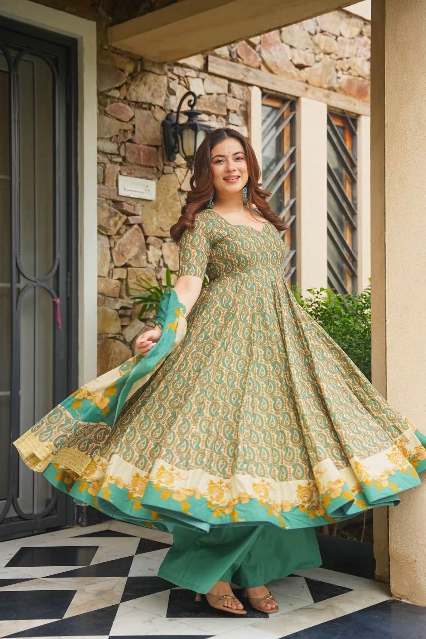 Kairisha Cotton Anarkali Suit Set
