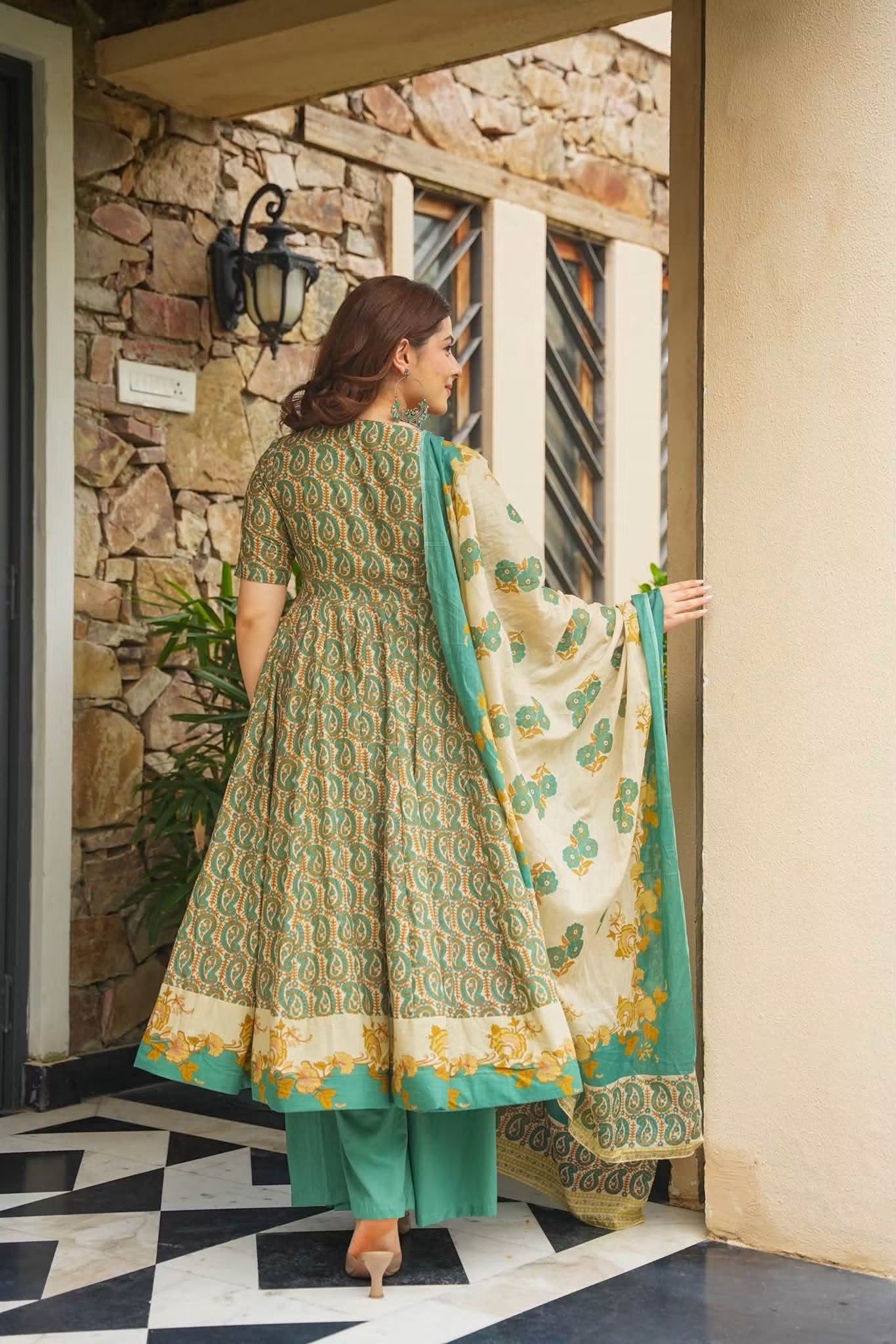 Kairisha Cotton Anarkali Suit Set