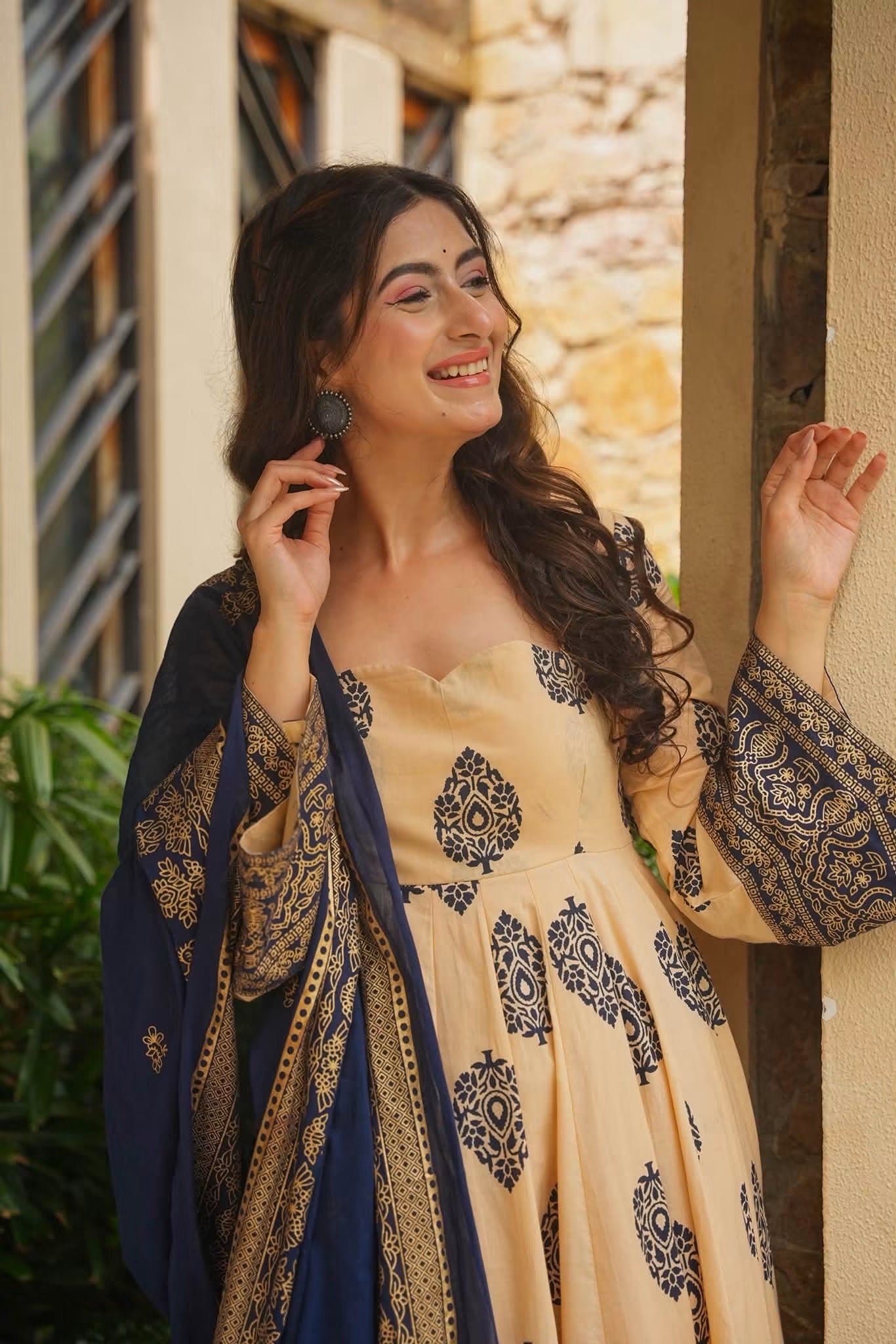 Aavisha Cotton Anarkali Suit Set