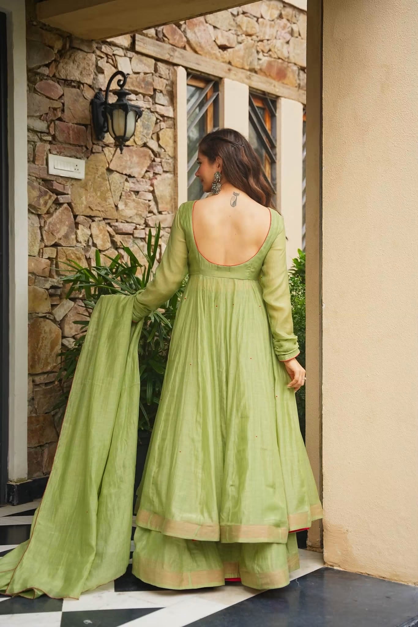 Jharika Chanderi Anarkali Suit Set
