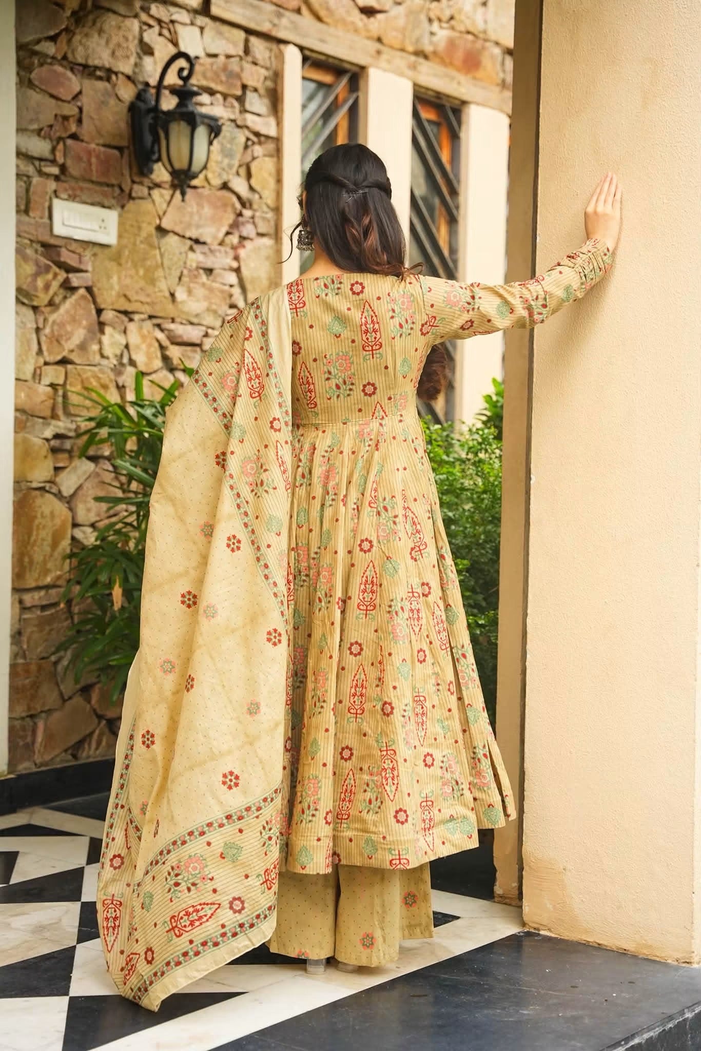 Sharvya Cotton Anarkali Suit Set
