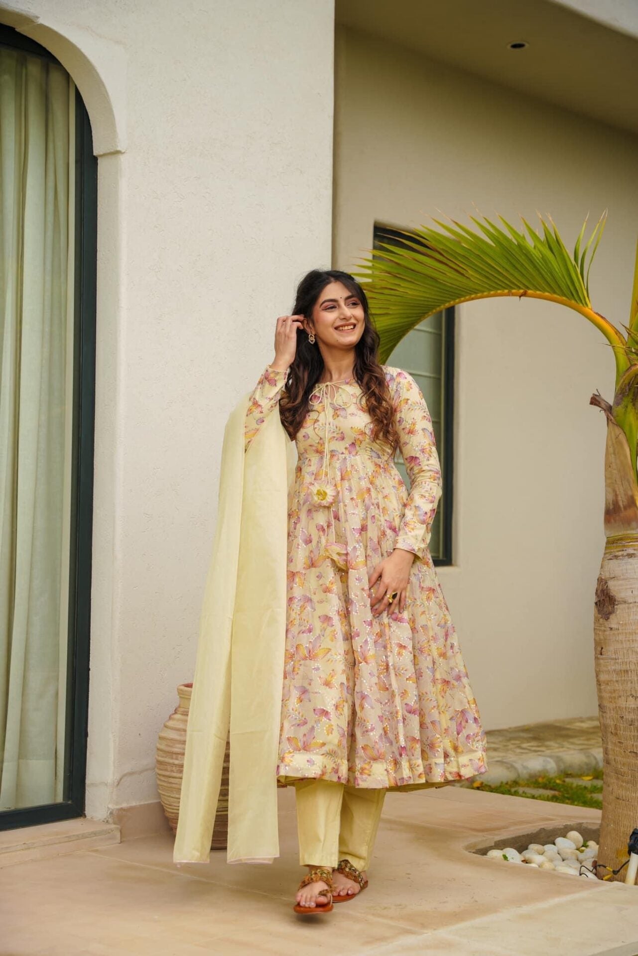 Sumaya embroidered organza suit set