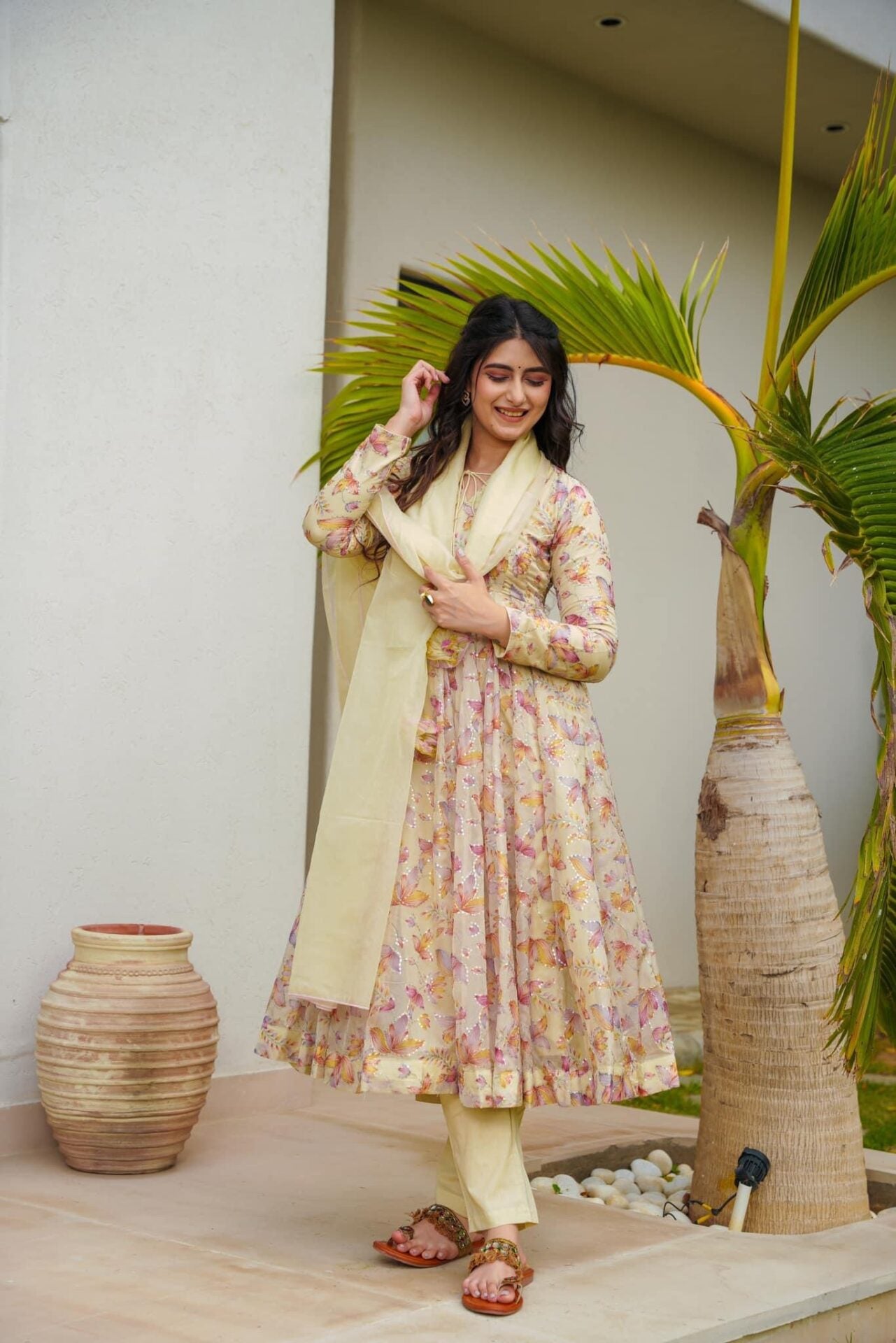 Sumaya embroidered organza suit set