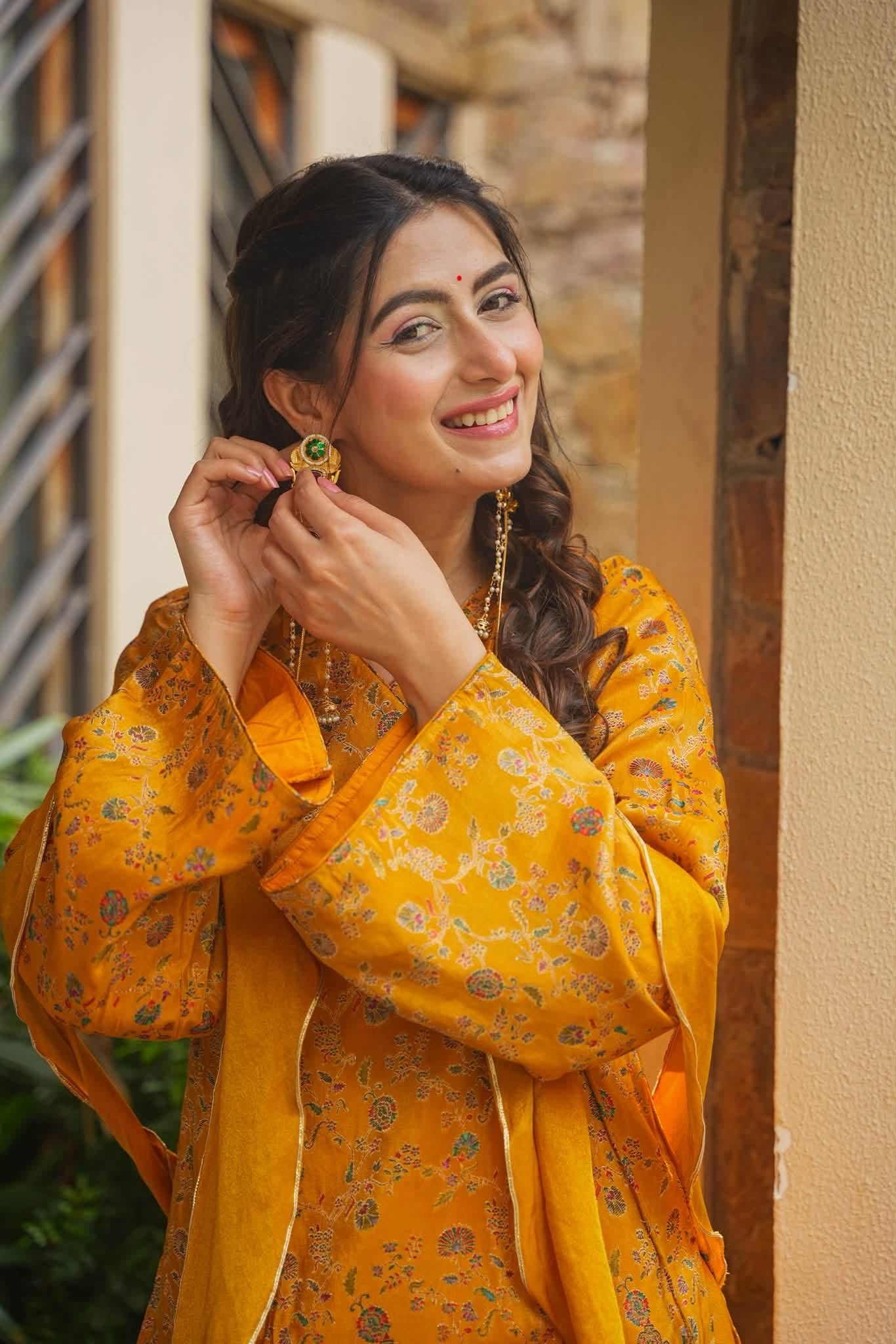 Itra Mustard Ethnic Glam Co-ord Set