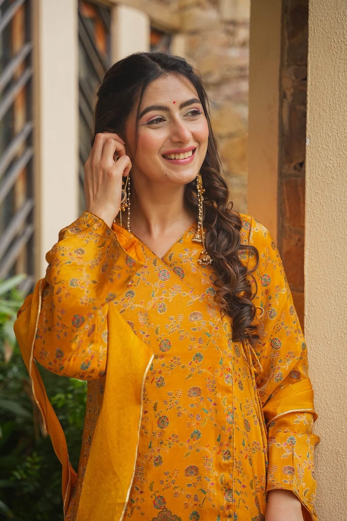 Itra Mustard Ethnic Glam Co-ord Set