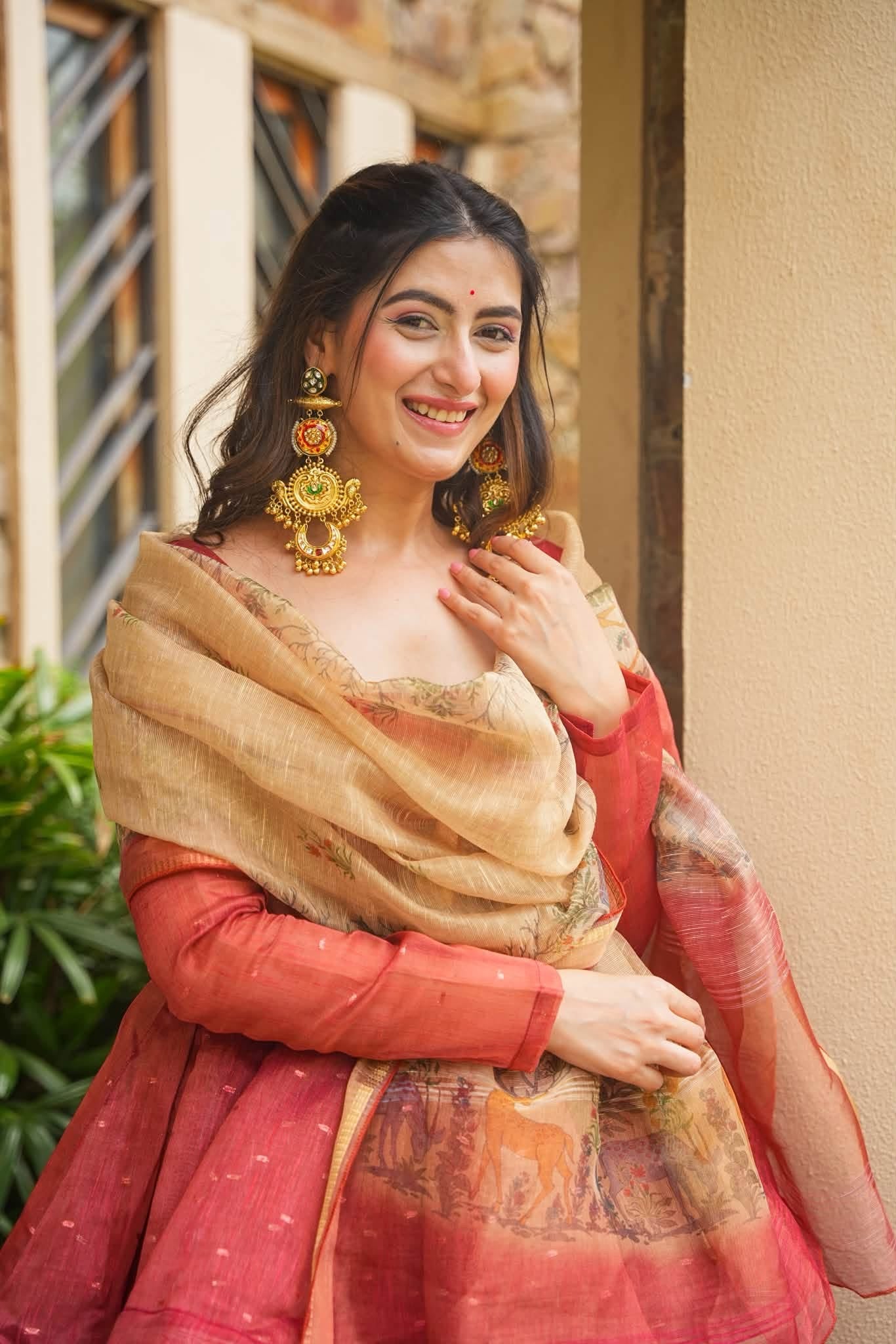 Mridvika Kota Doria Kurta Set