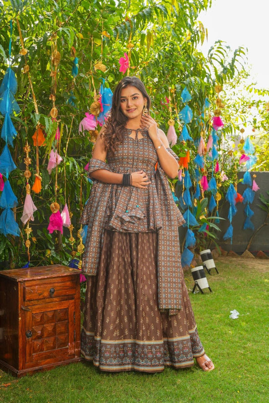 Falguni chanderi SHARARA SET