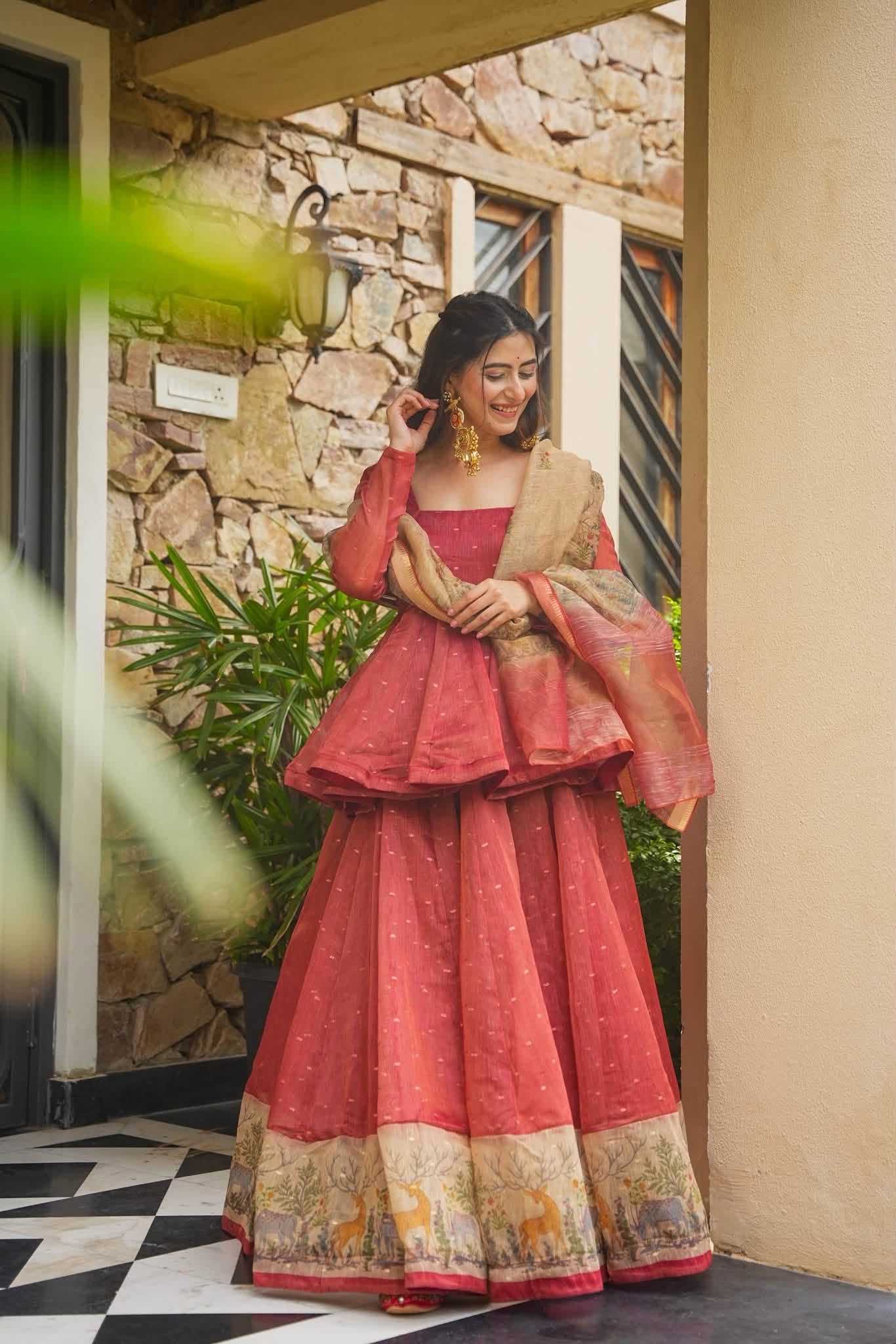 Mridvika Kota Doria Kurta Set