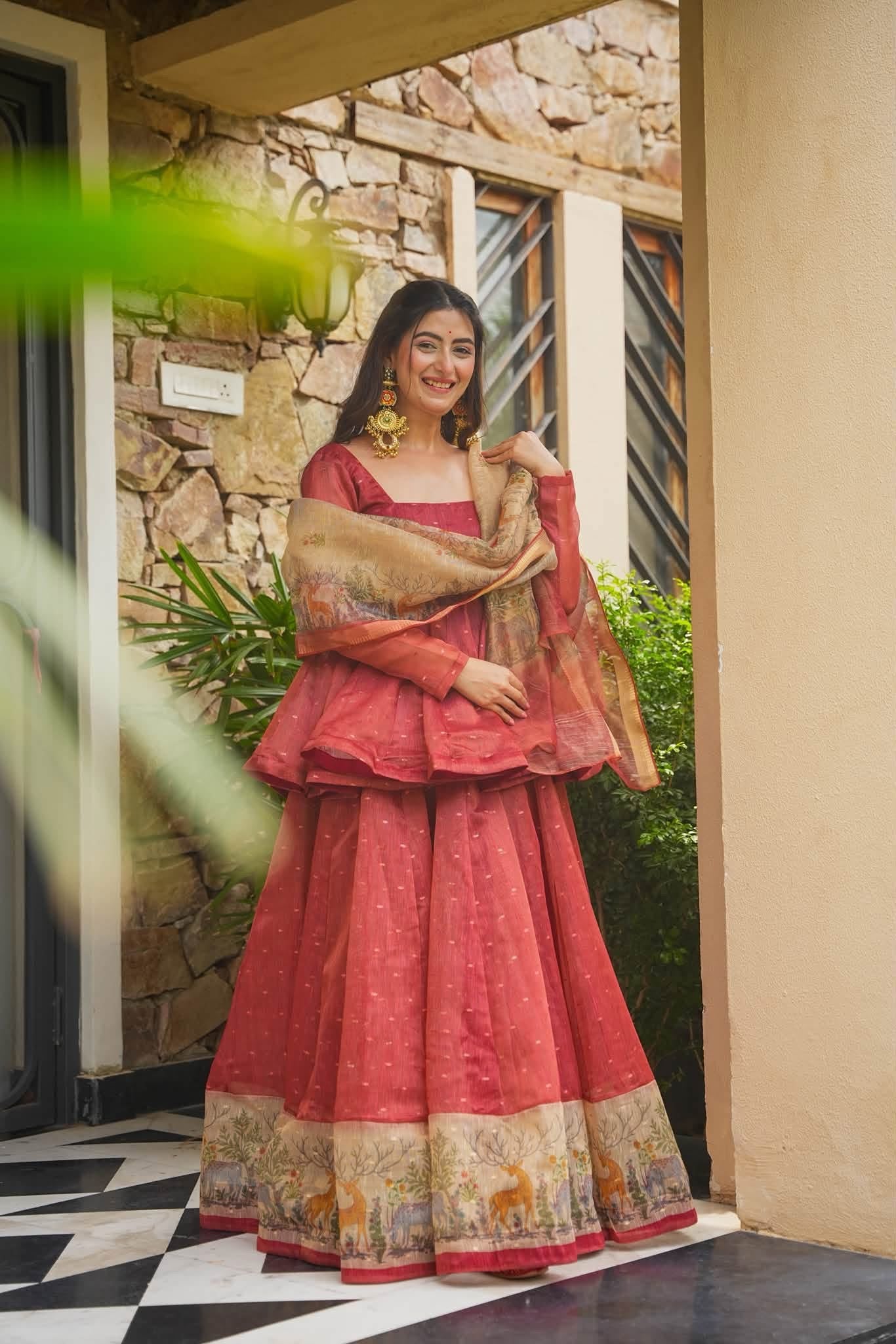 Mridvika Kota Doria Kurta Set