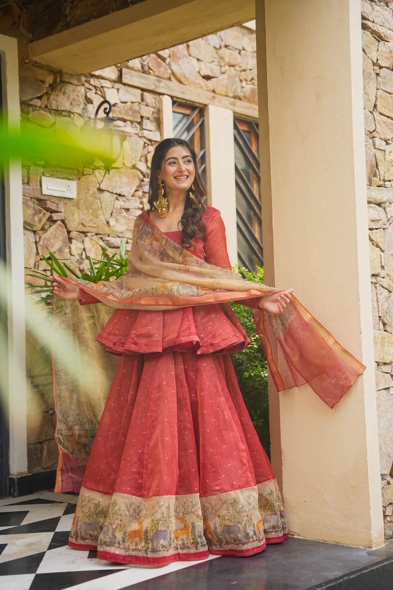 Mridvika Kota Doria Kurta Set