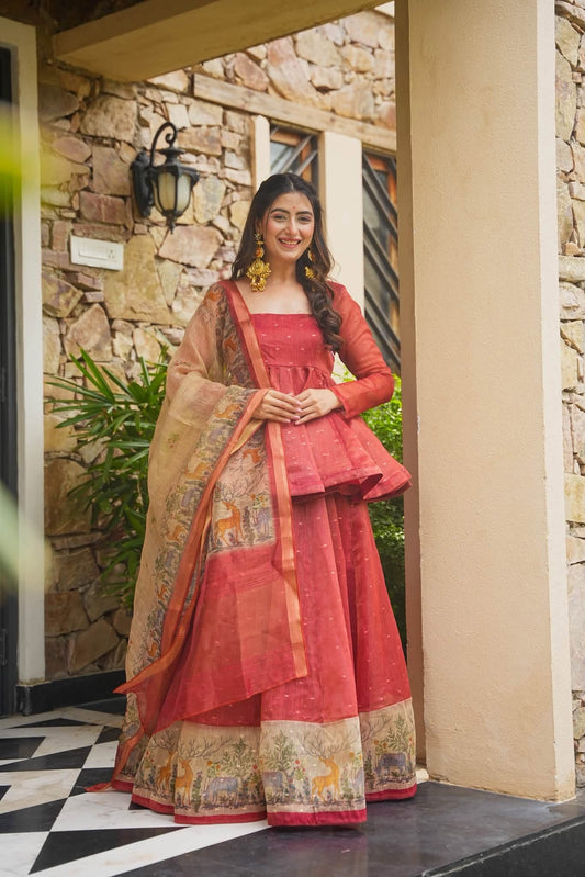 Mridvika Kota Doria Kurta Set