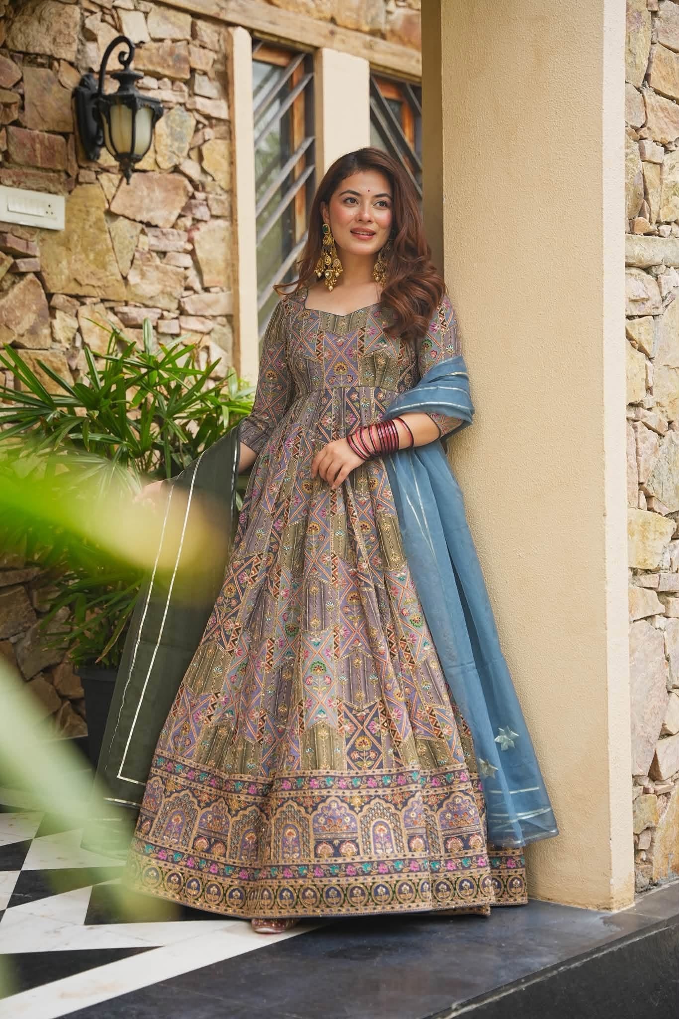 Kairika Royal Heavy Embroidered Maxi Set