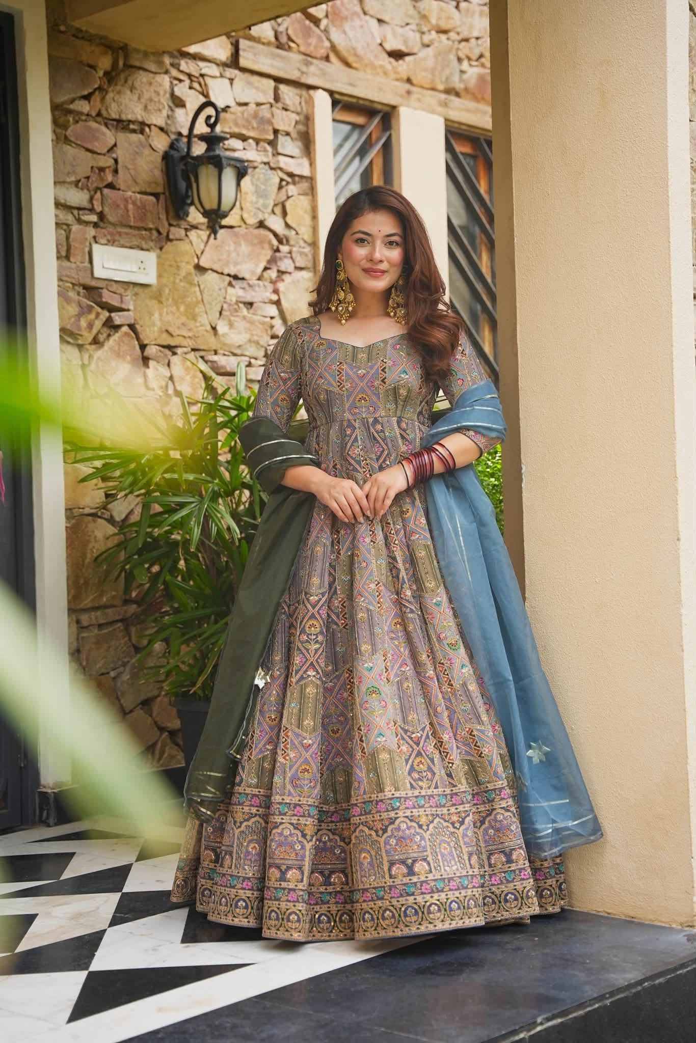 Kairika Royal Heavy Embroidered Maxi Set