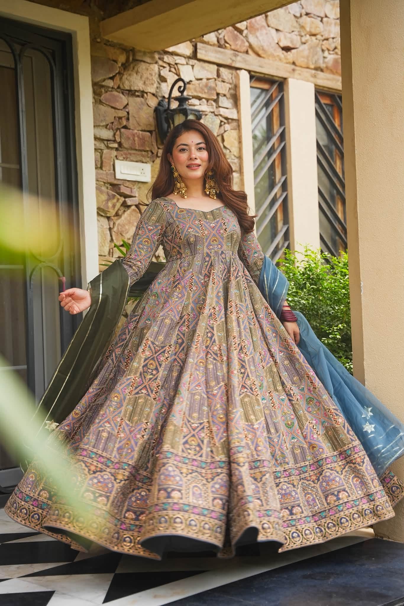 Kairika Royal Heavy Embroidered Maxi Set