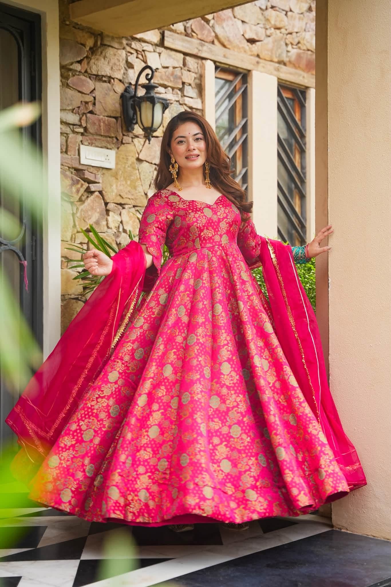 Rangisha Festive Wear Heavy Embroidered Maxi Set