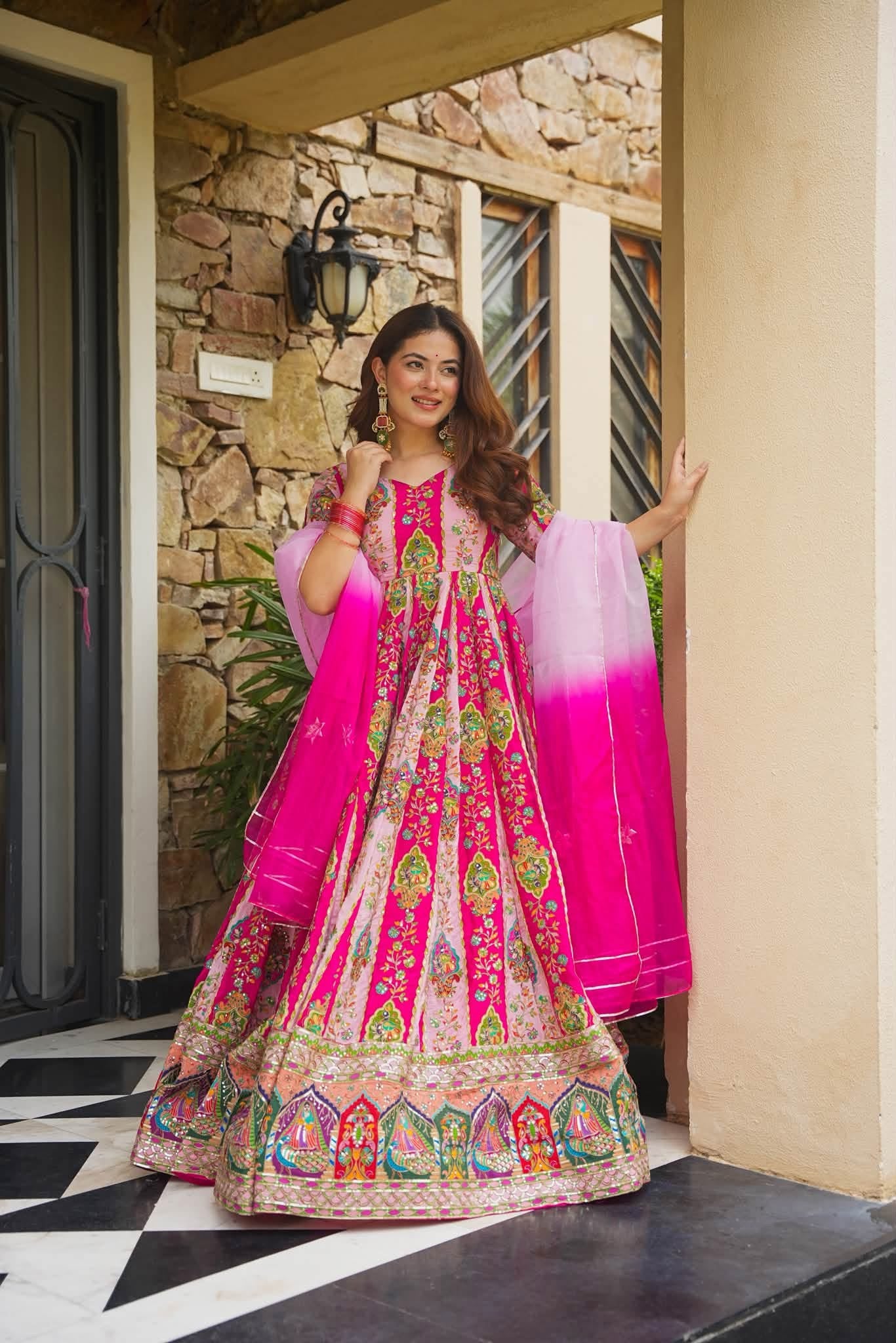 Roshaara Regal Heavy Embroidered Maxi Set