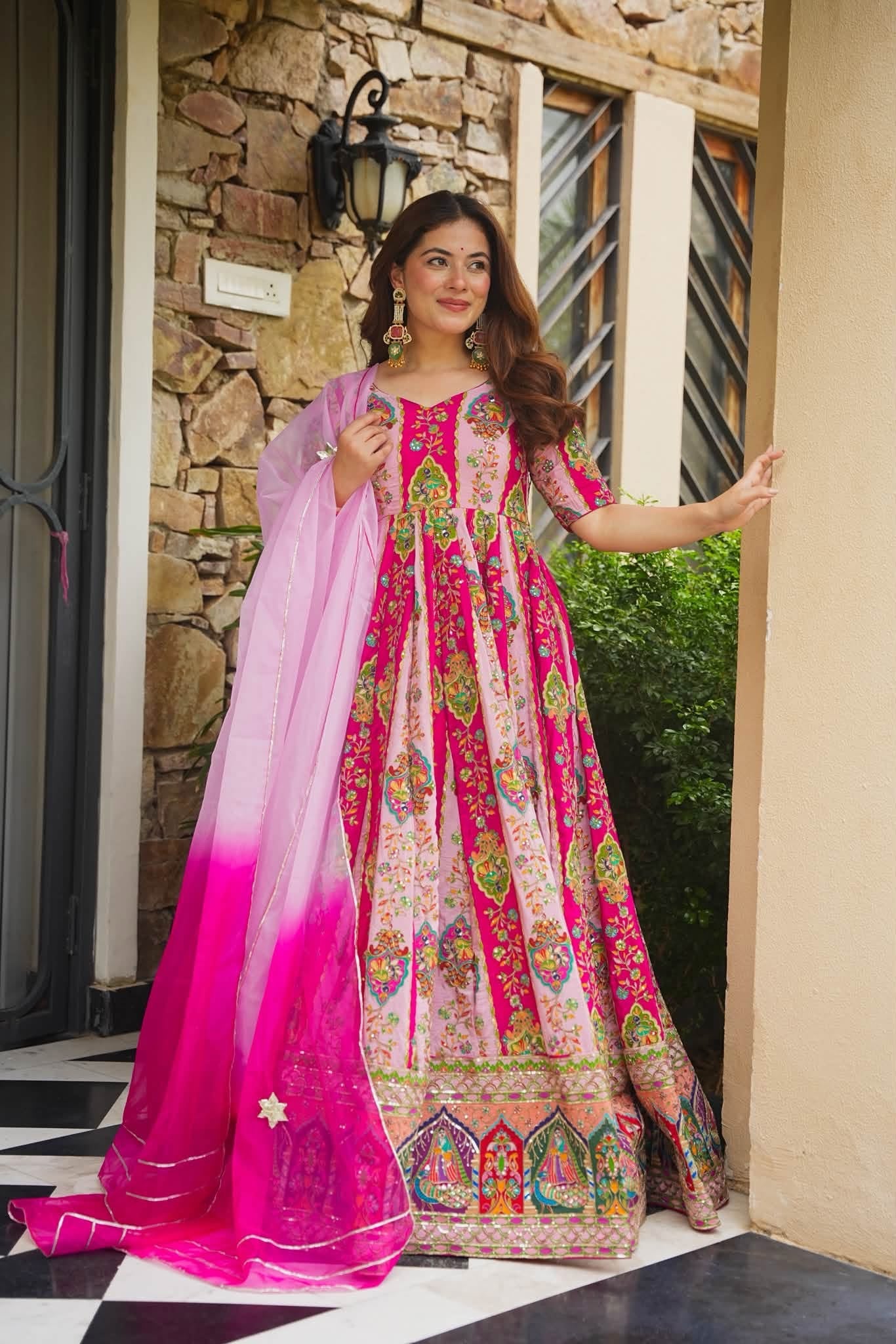 Roshaara Regal Heavy Embroidered Maxi Set
