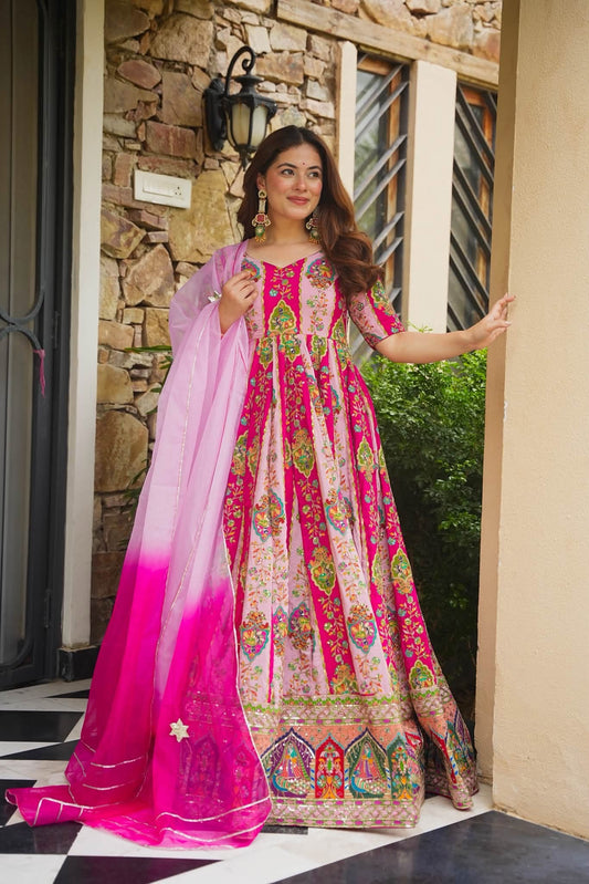 Roshaara Regal Heavy Embroidered Maxi Set