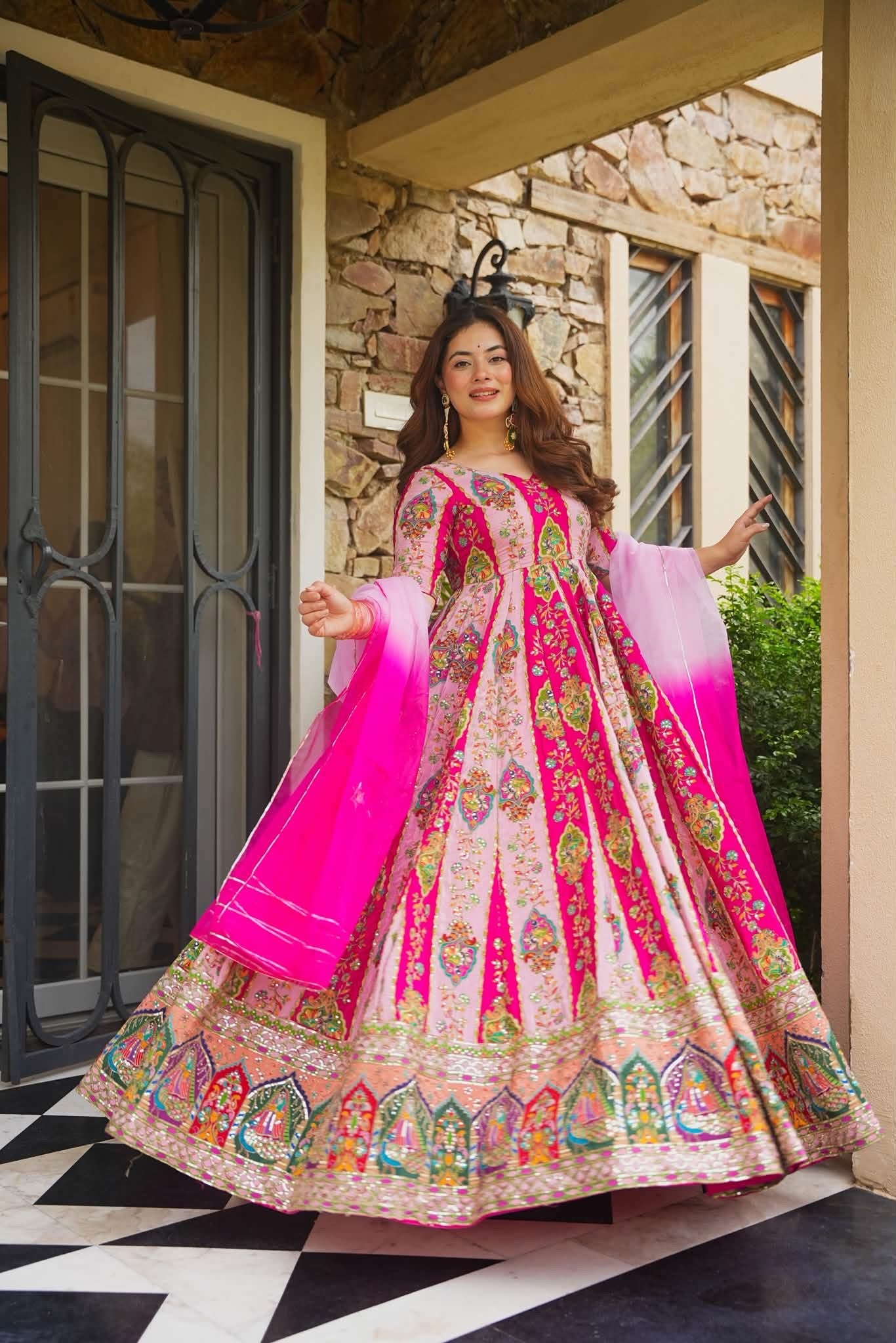 Roshaara Regal Heavy Embroidered Maxi Set