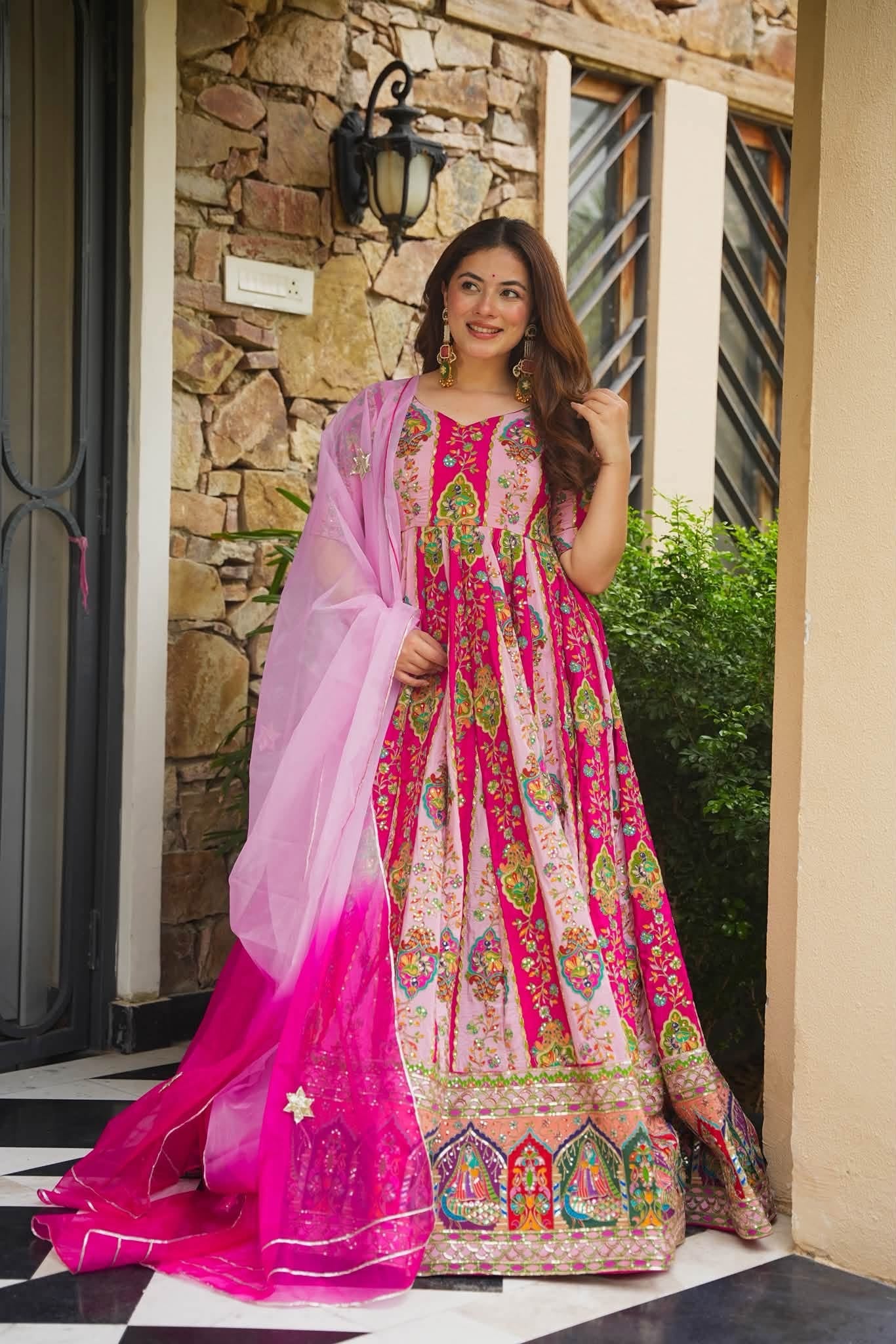 Roshaara Regal Heavy Embroidered Maxi Set