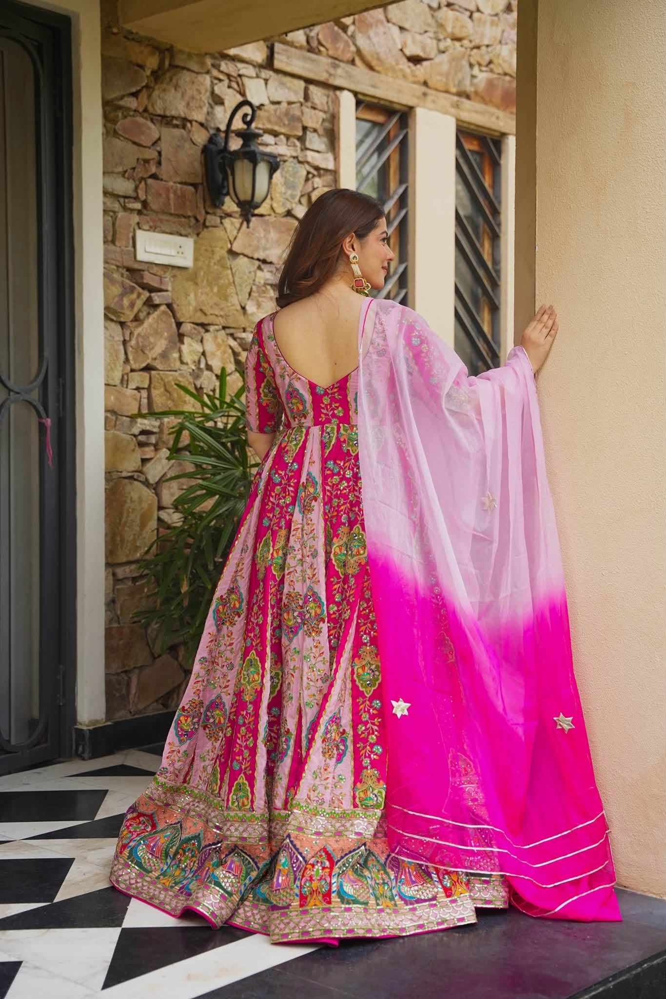 Roshaara Regal Heavy Embroidered Maxi Set