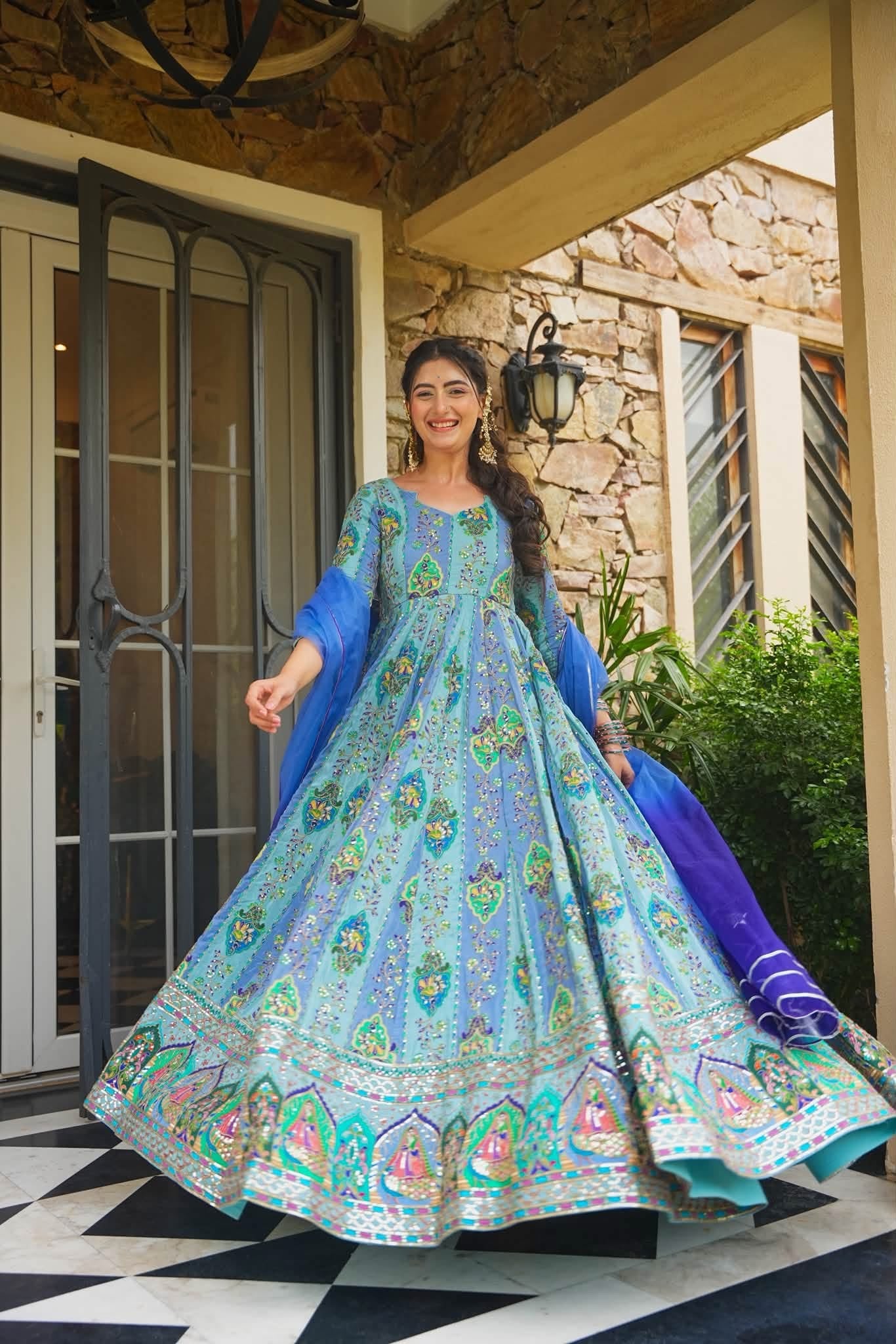 Mayuraara Heavy Embroidered Maxi Set