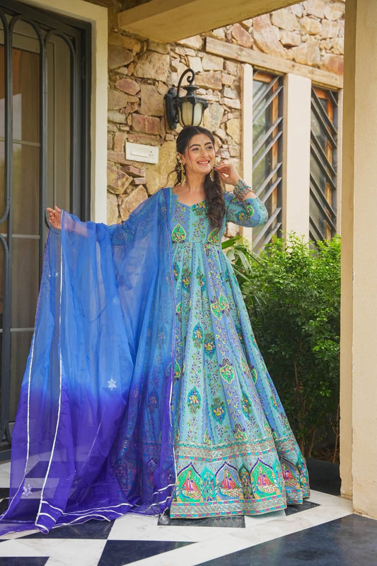 Mayuraara Heavy Embroidered Maxi Set