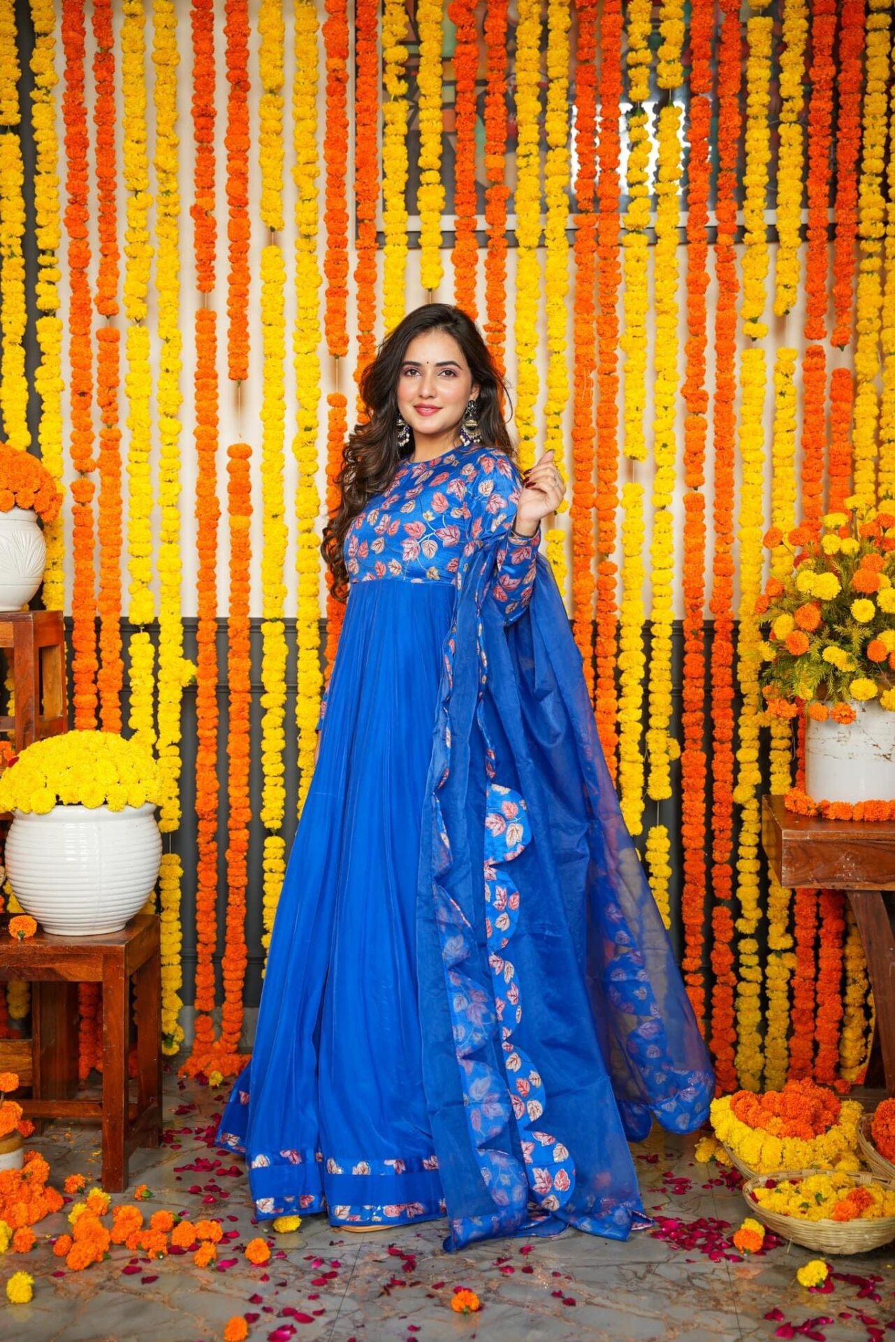 Ridhi blue maxi set