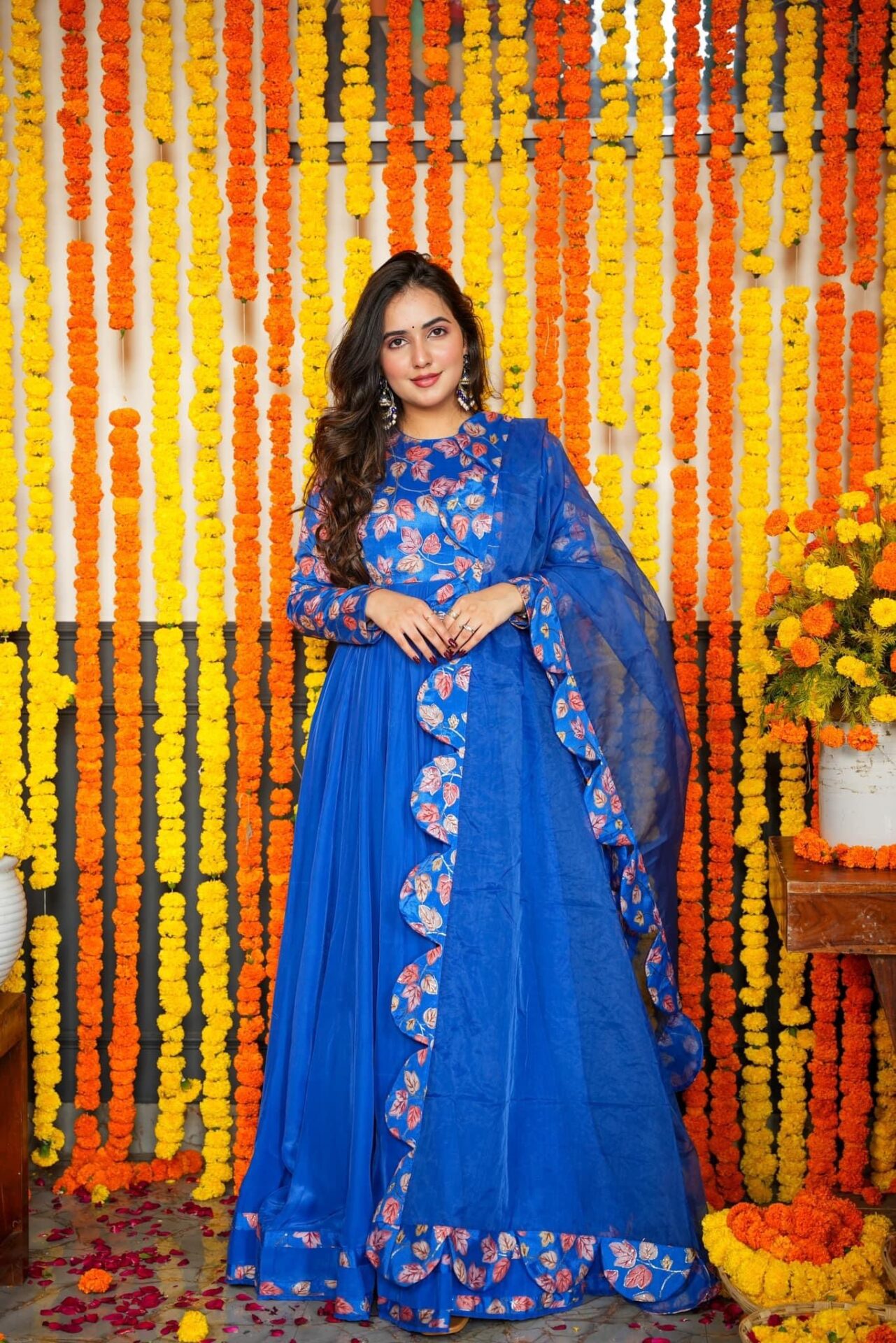 Ridhi blue maxi set