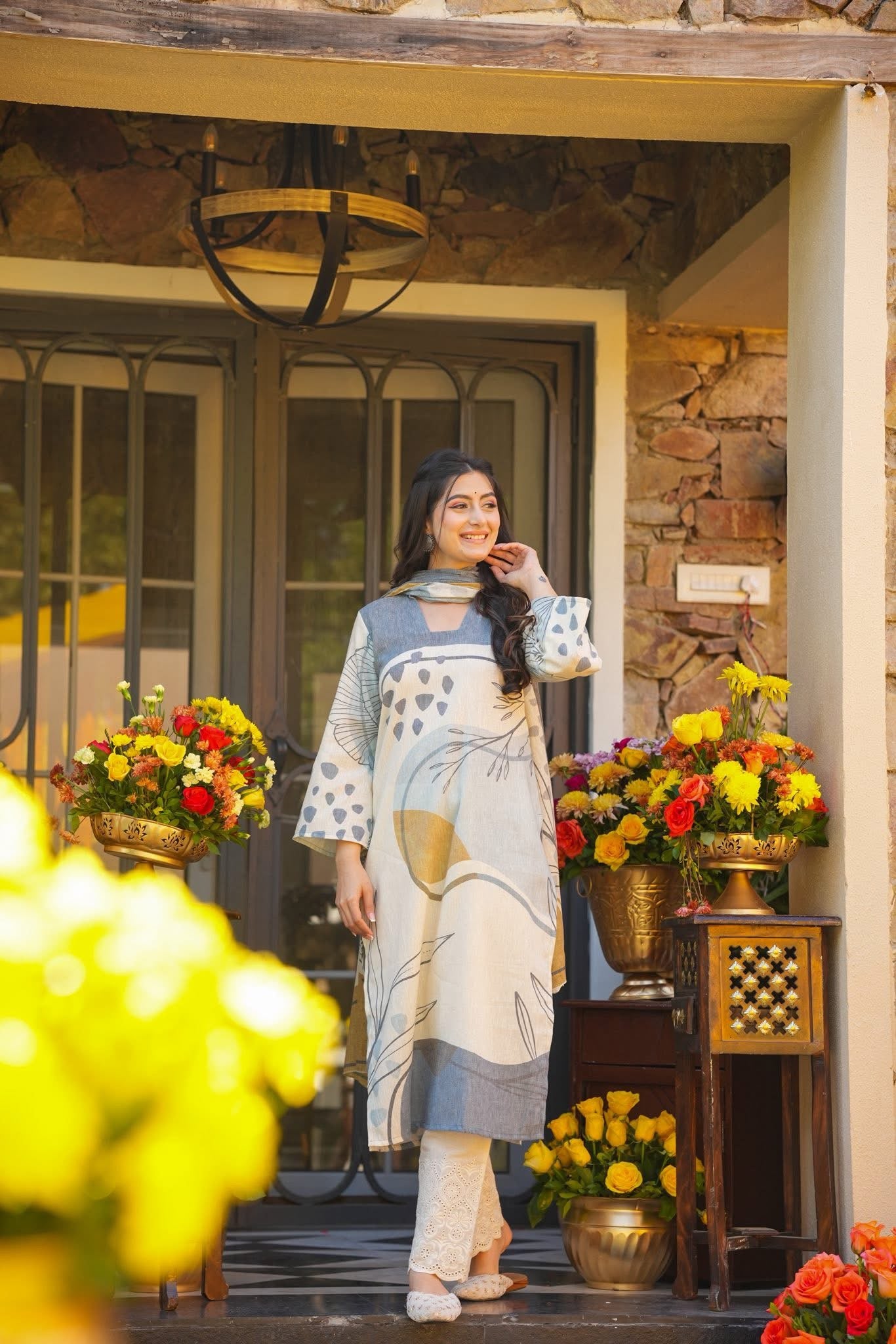 Oorja Cotton Kurta Set