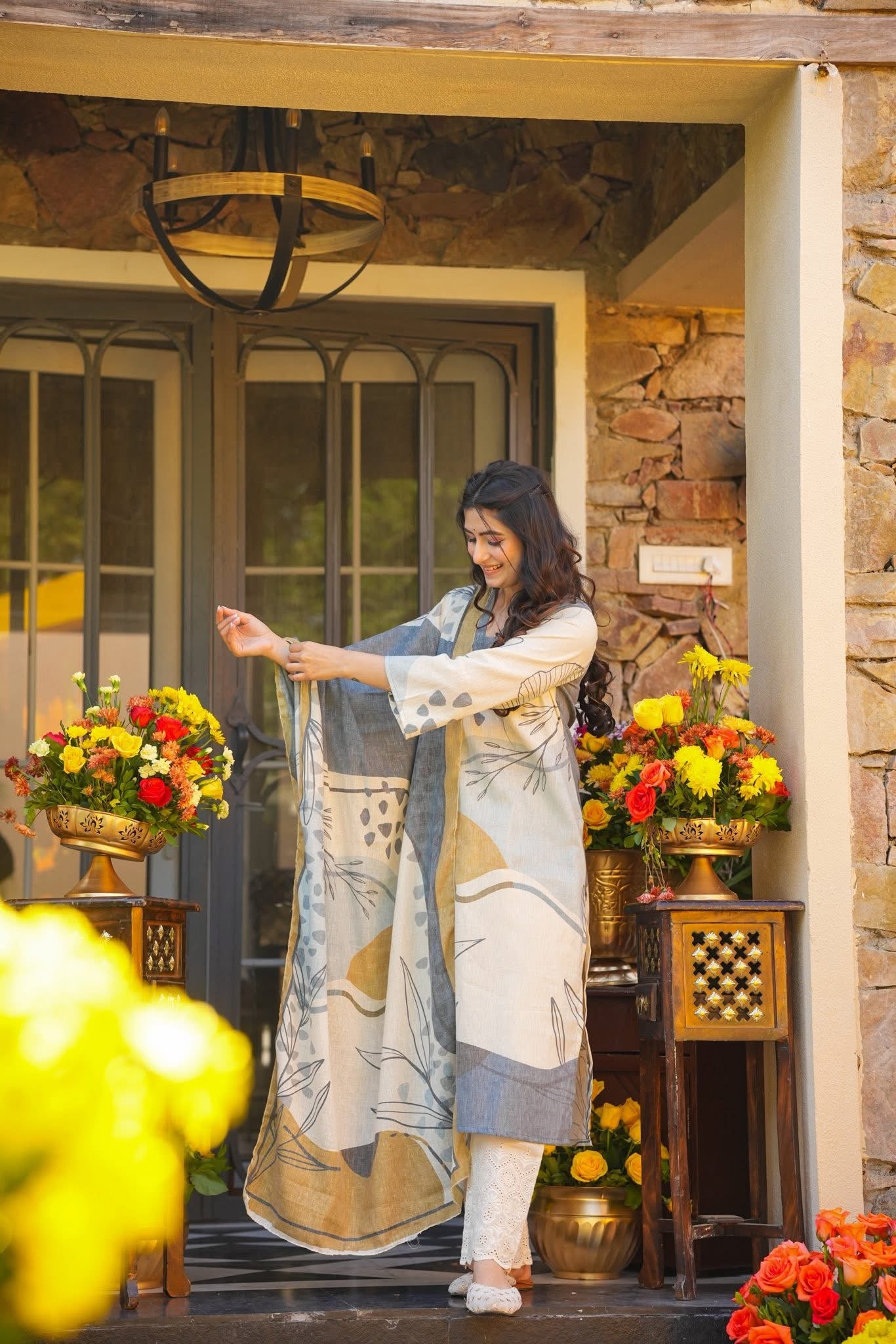 Oorja Cotton Kurta Set