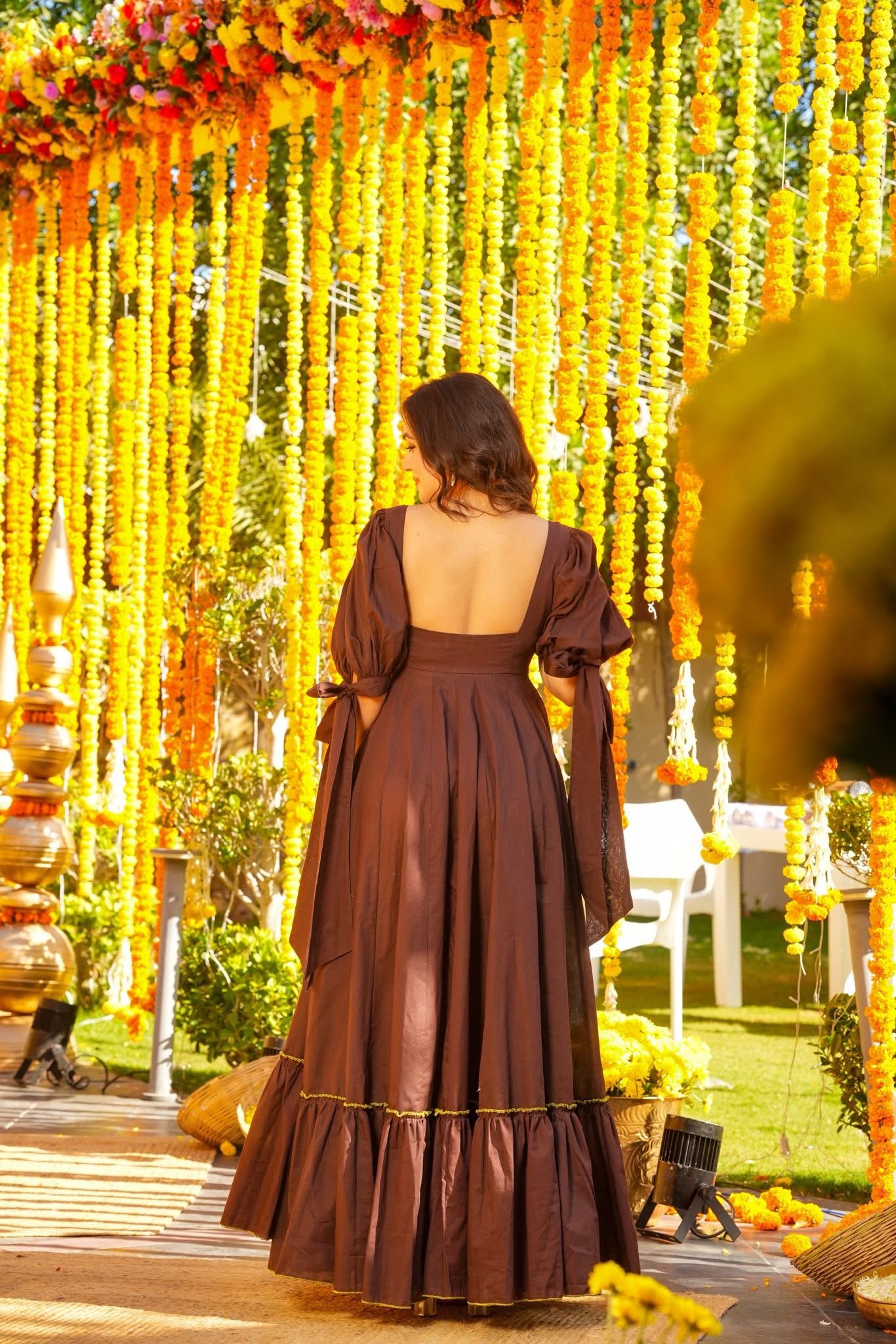 Buy Terren Brown Statement Maxi Dress Online in India | Idaho Clothing Buy Terren Brown Statement Maxi Dress Online in India | Idaho Clothing