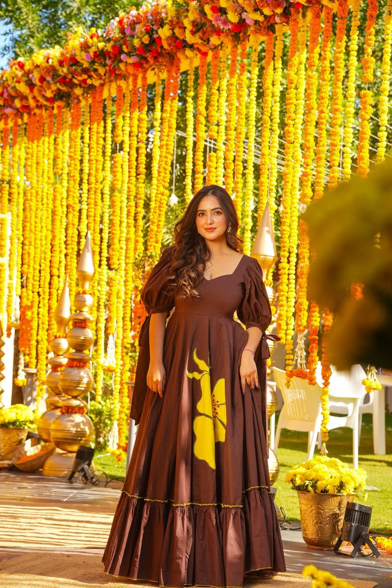 Terren Brown Statement Maxi Dress