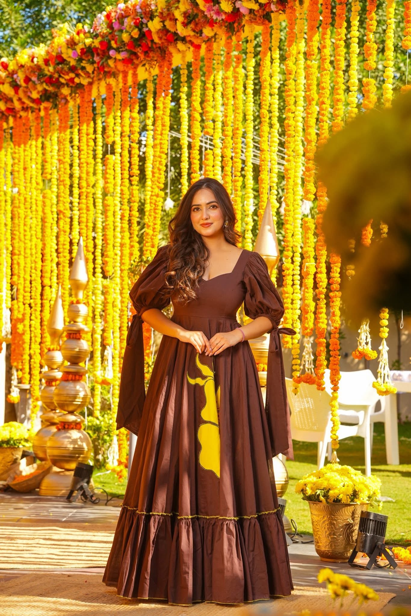 brown statement dress Camielle Brown Maxi Dress - US 6 main image 0