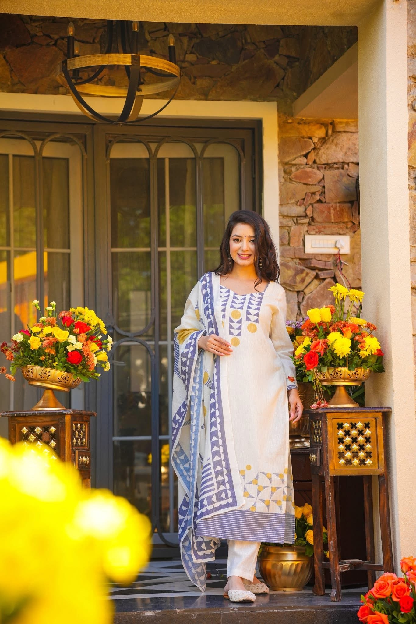 Gitanvi Cotton Kurta Set