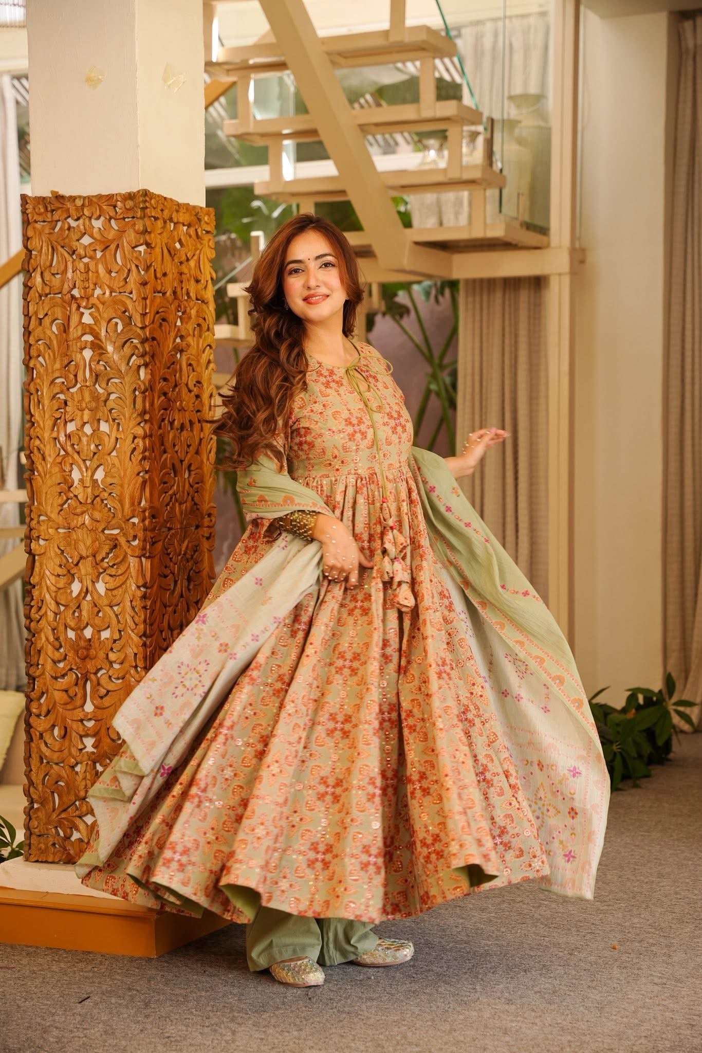 Rihansa Cotton Anarkali Suit Set