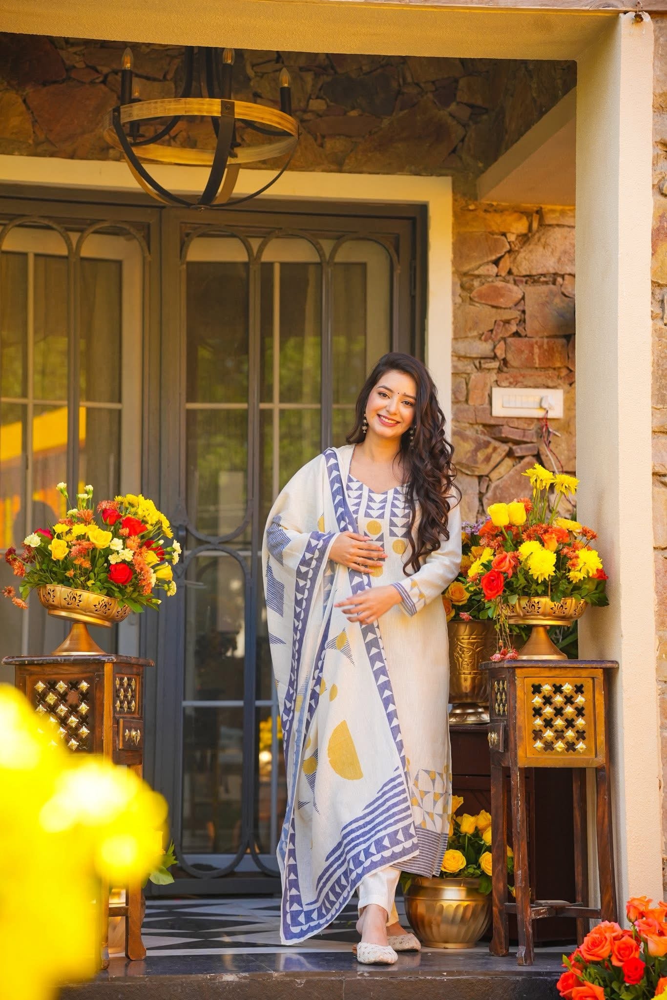 Gitanvi Cotton Kurta Set