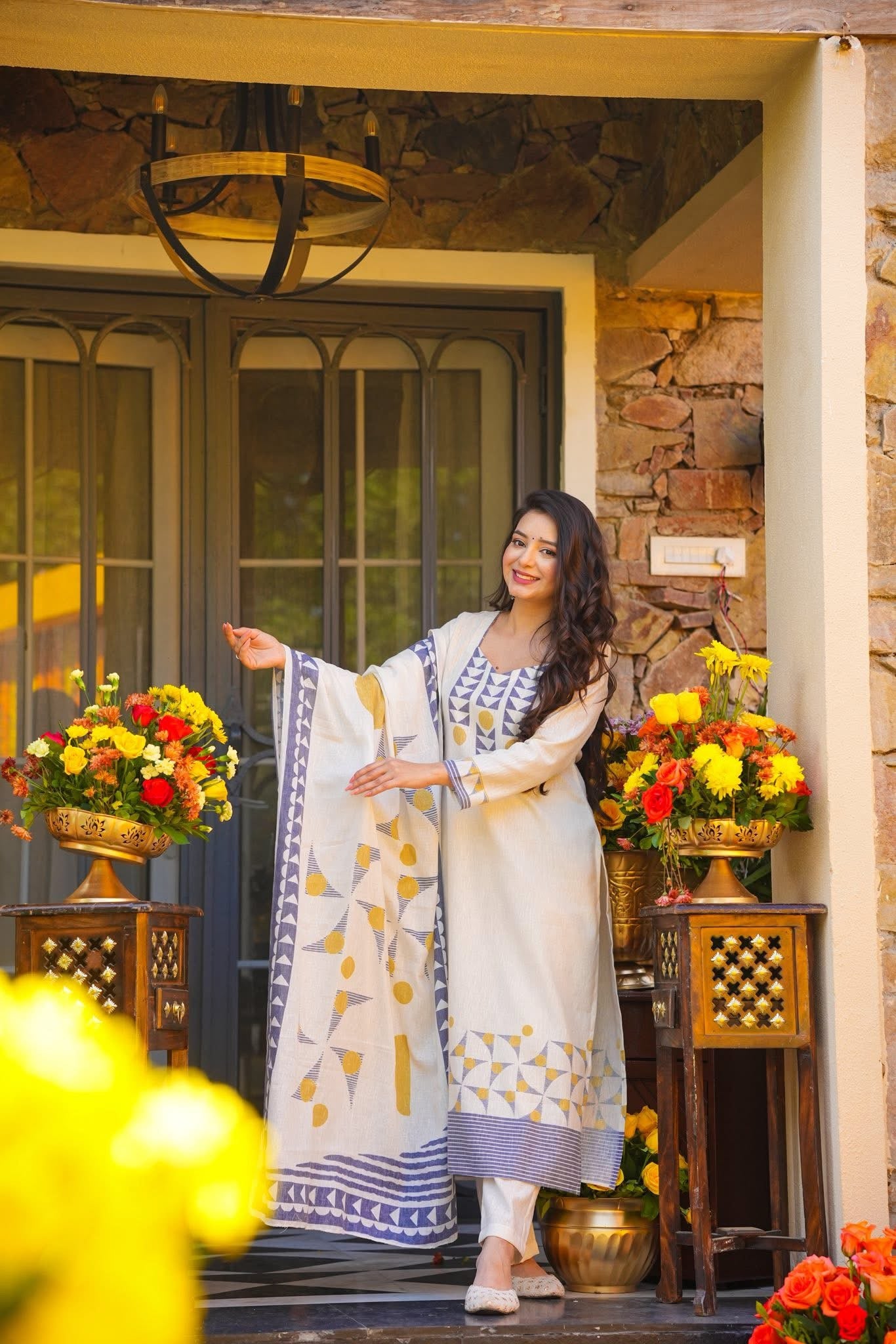 Gitanvi Cotton Kurta Set