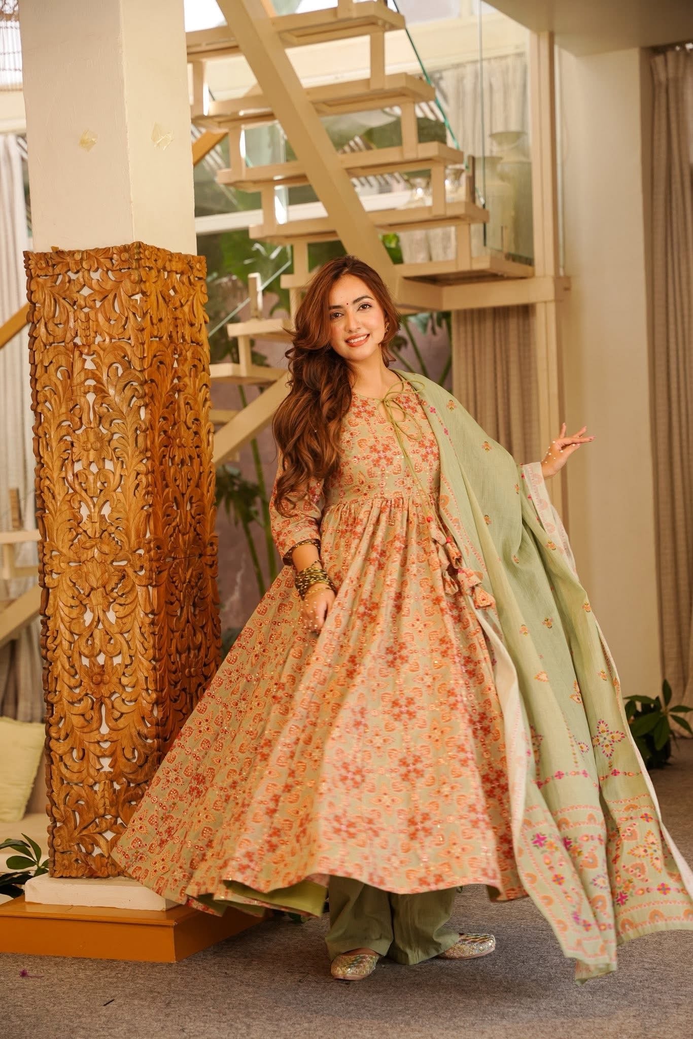 Rihansa Cotton Anarkali Suit Set