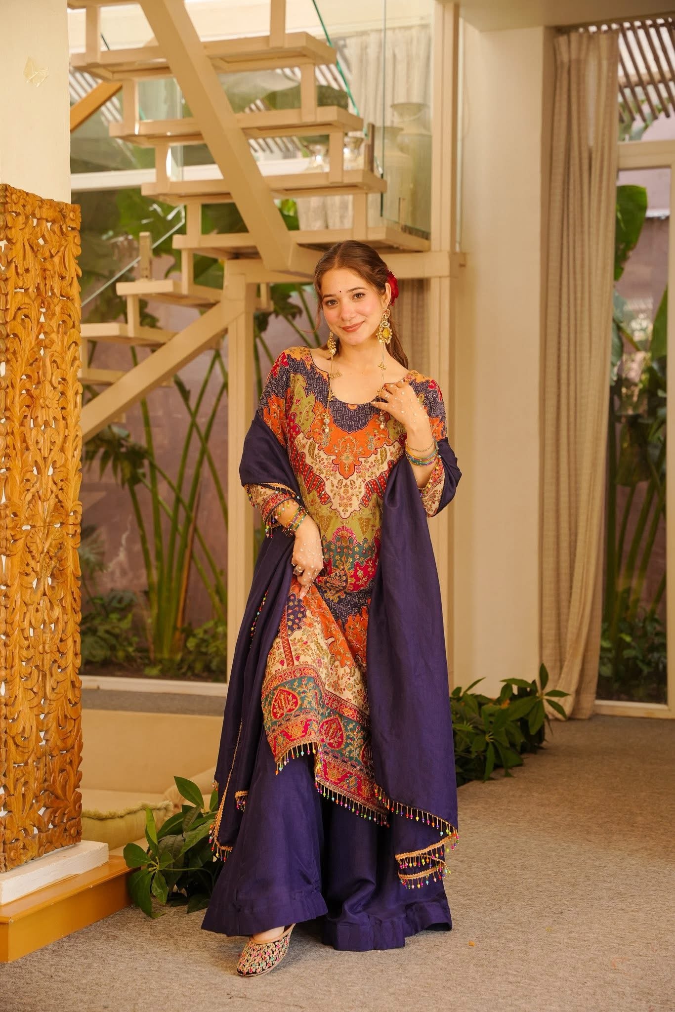 Pehrava Embroidered Heavy Kurta Set