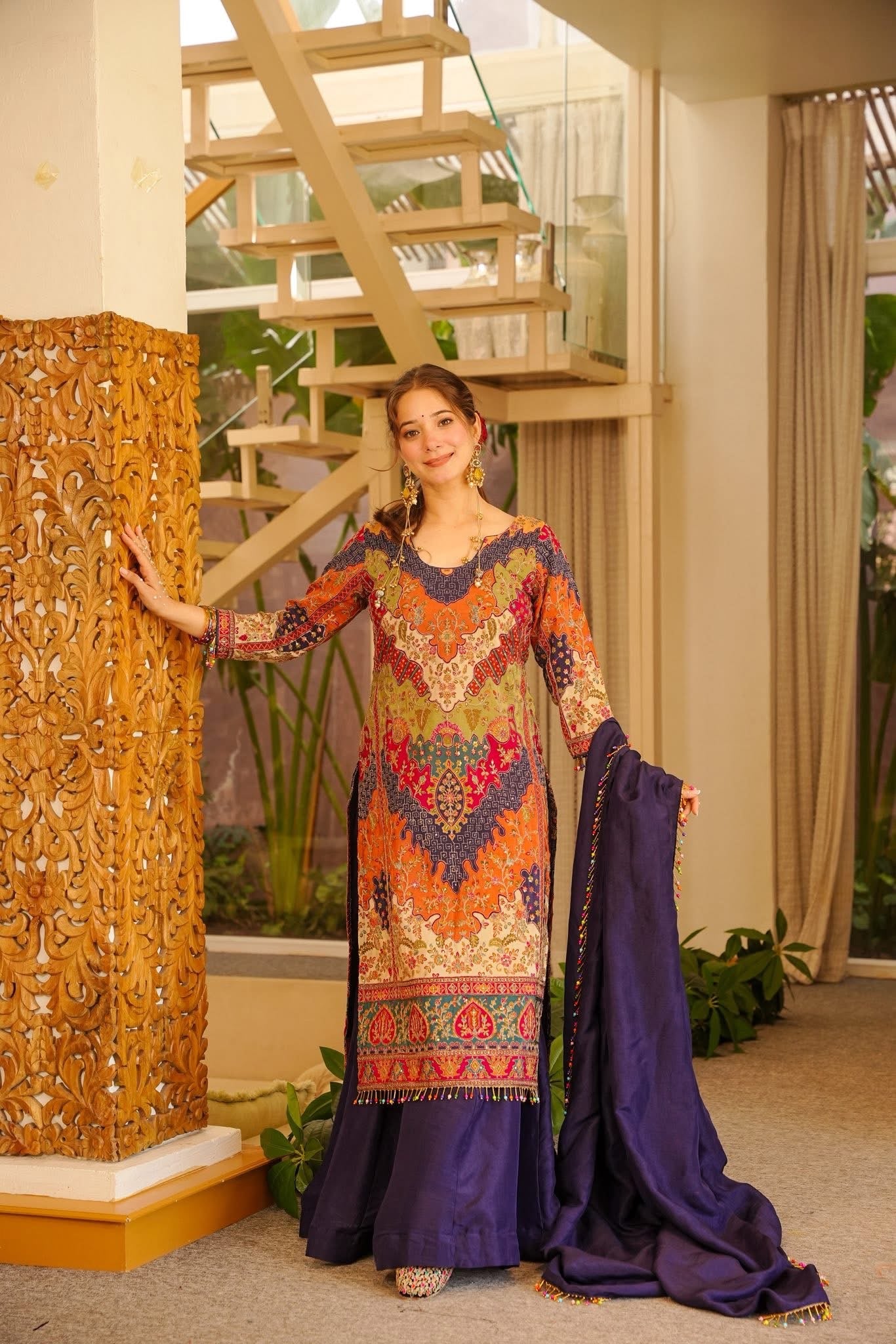 Pehrava Embroidered Heavy Kurta Set