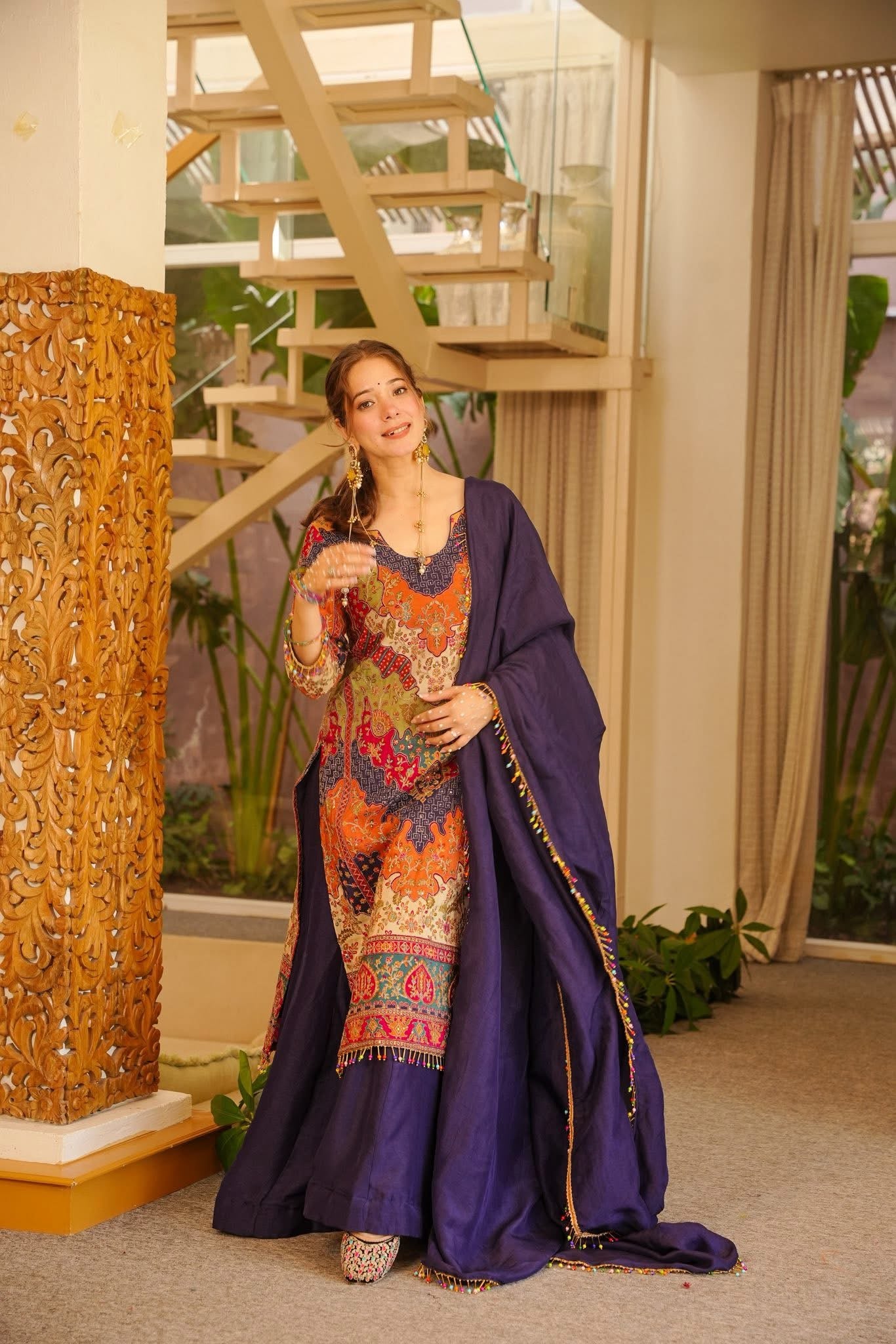Pehrava Embroidered Heavy Kurta Set