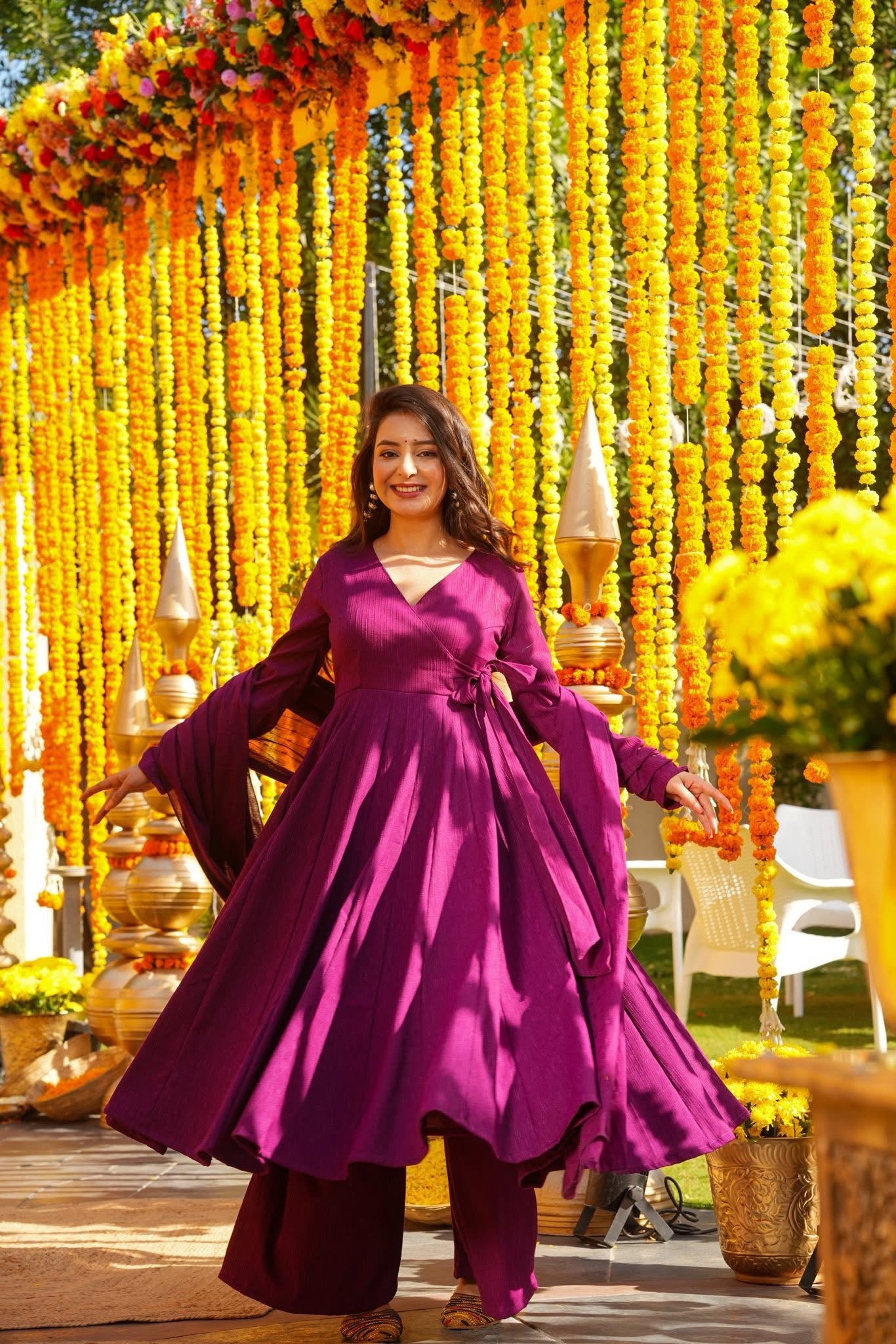 Suvarna Cotton Anarkali Suit Set