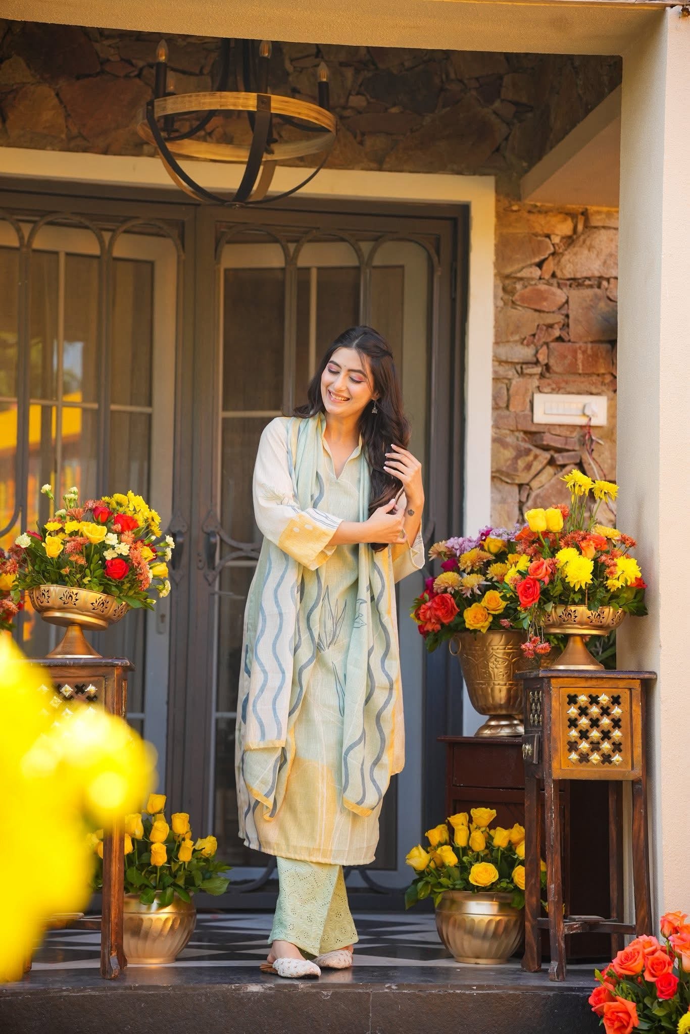 Trishti Cotton Straight Kurta Set